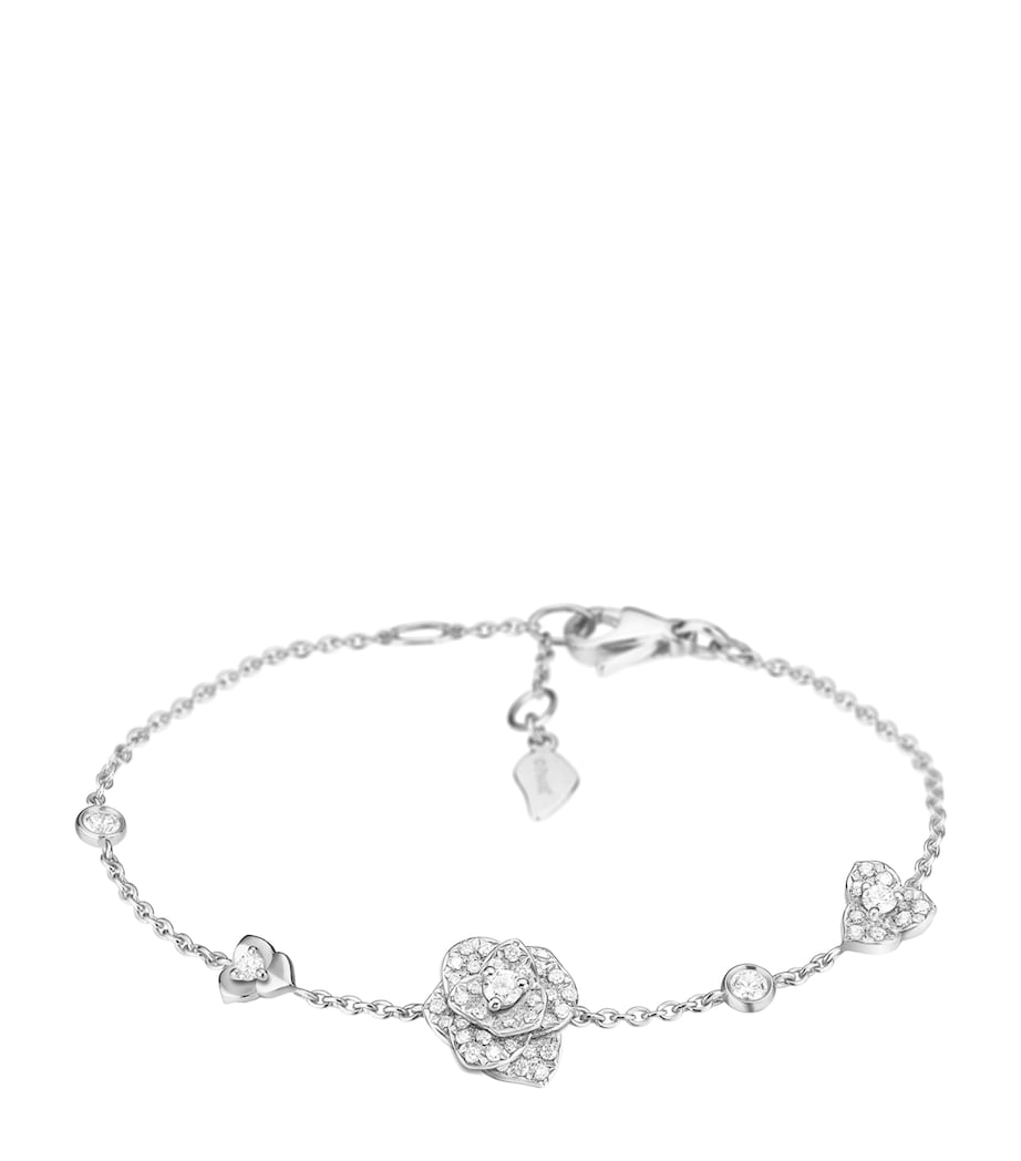 White Gold and Diamond Rose Bracelet WHITE GOLD Image 1