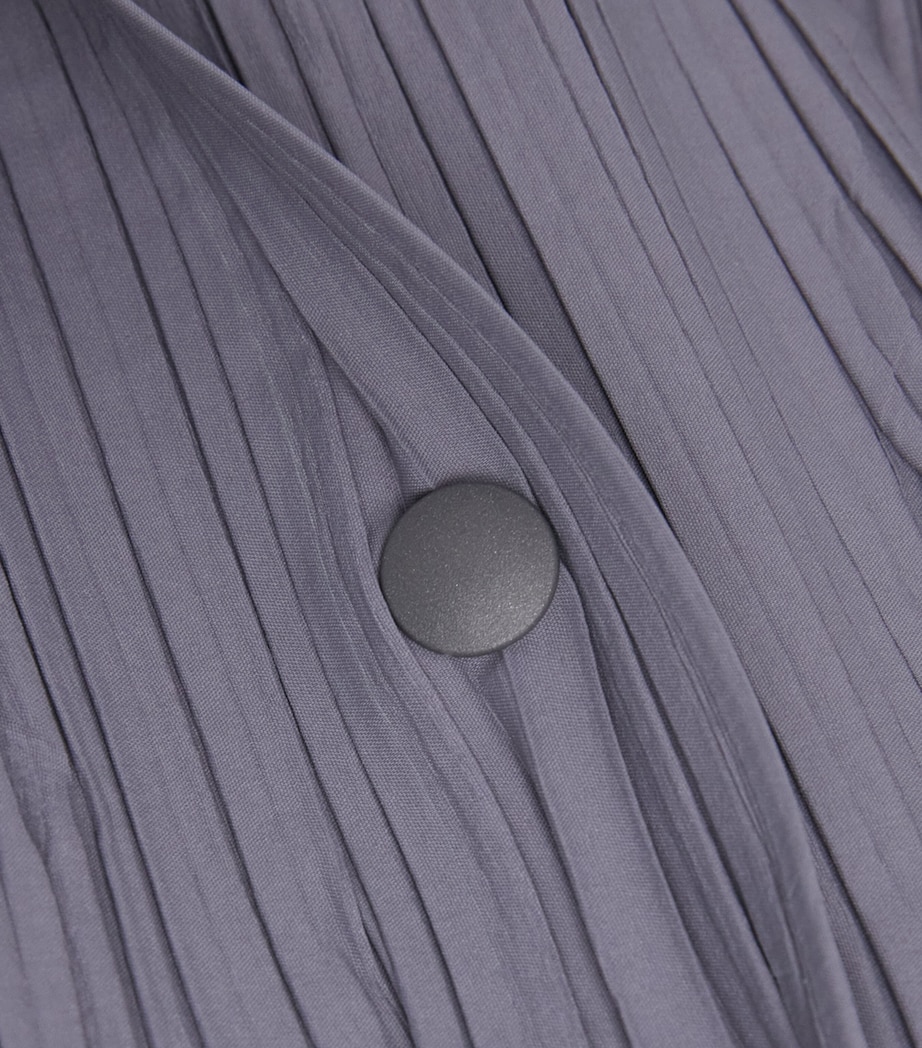 Pleats Please Issey Miyake Womens Pleated Float Coat Grey Image 6