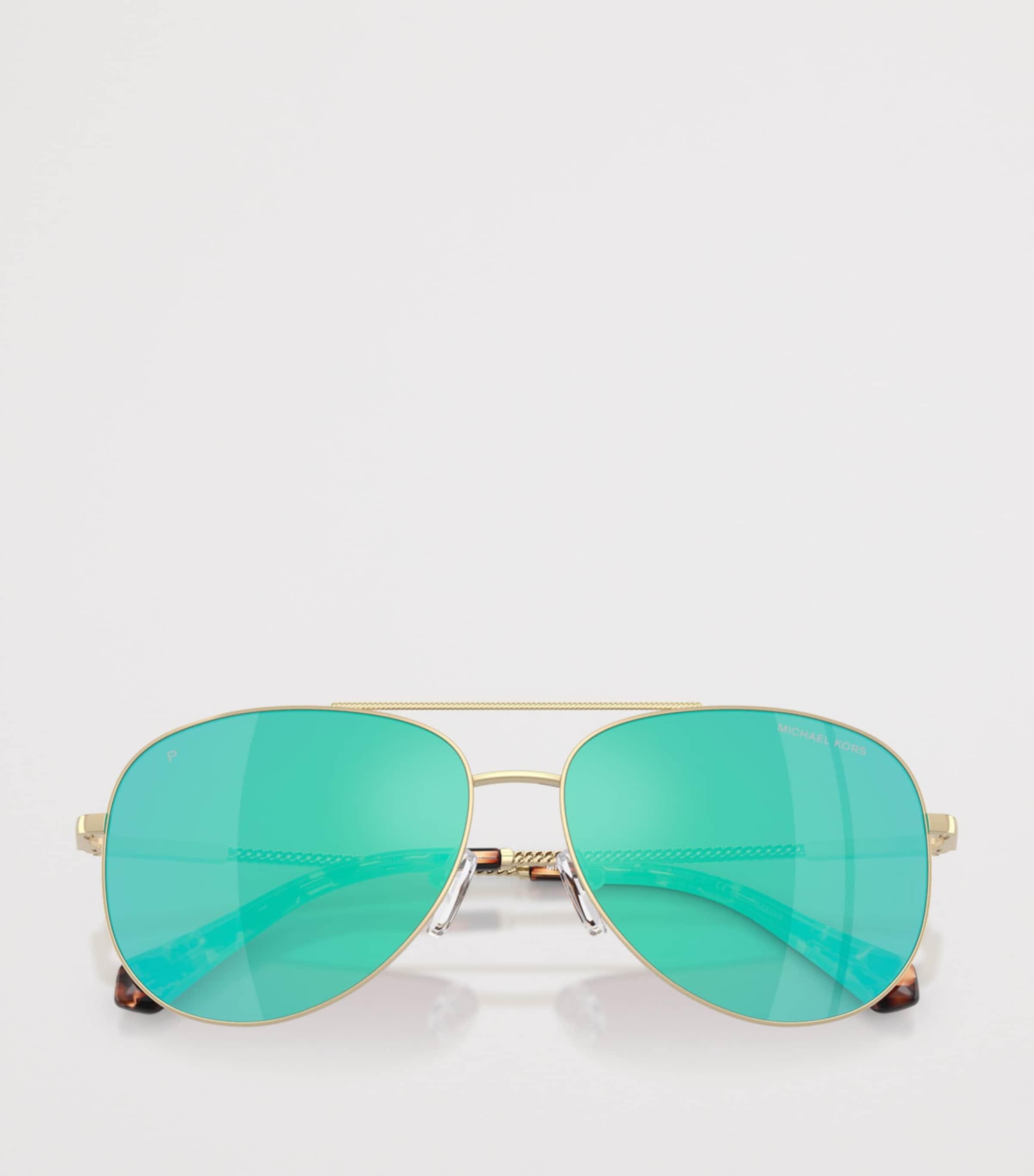 Michael Kors Perledo Pilot Sunglasses Gold Image 5