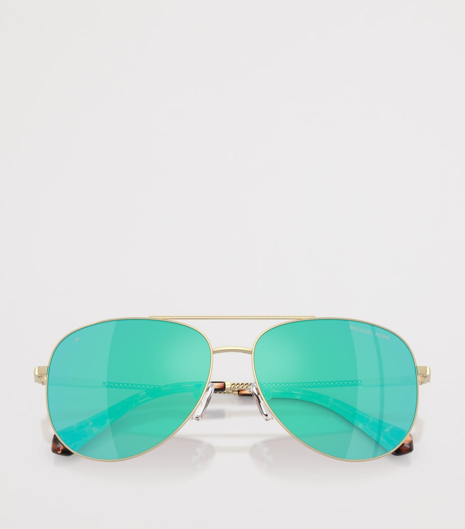 Michael Kors Perledo Pilot Sunglasses Gold Image 5