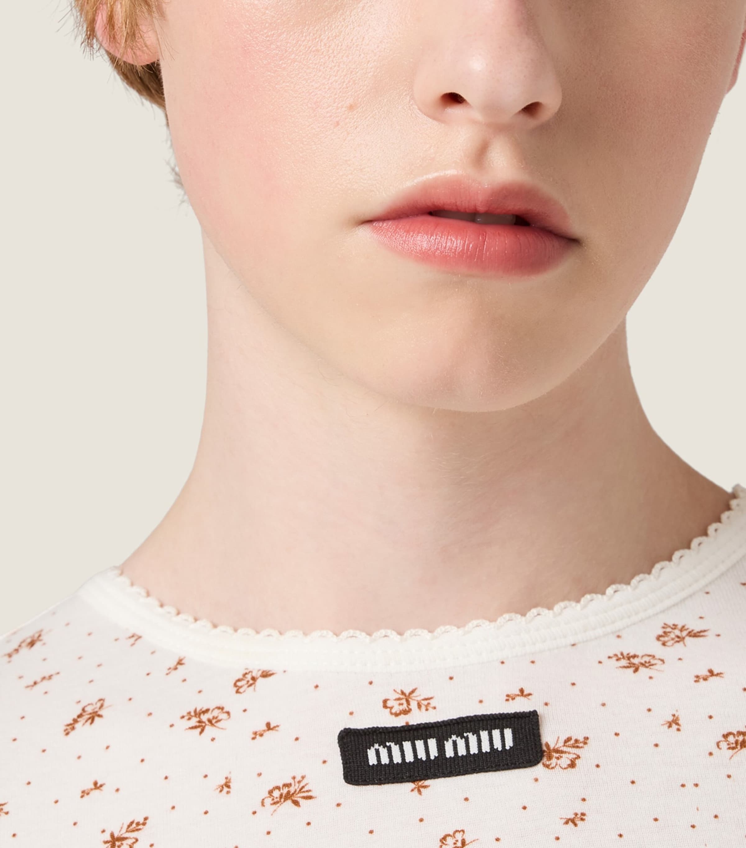 Cotton Floral Print Mini Dress F0O7V Image 5