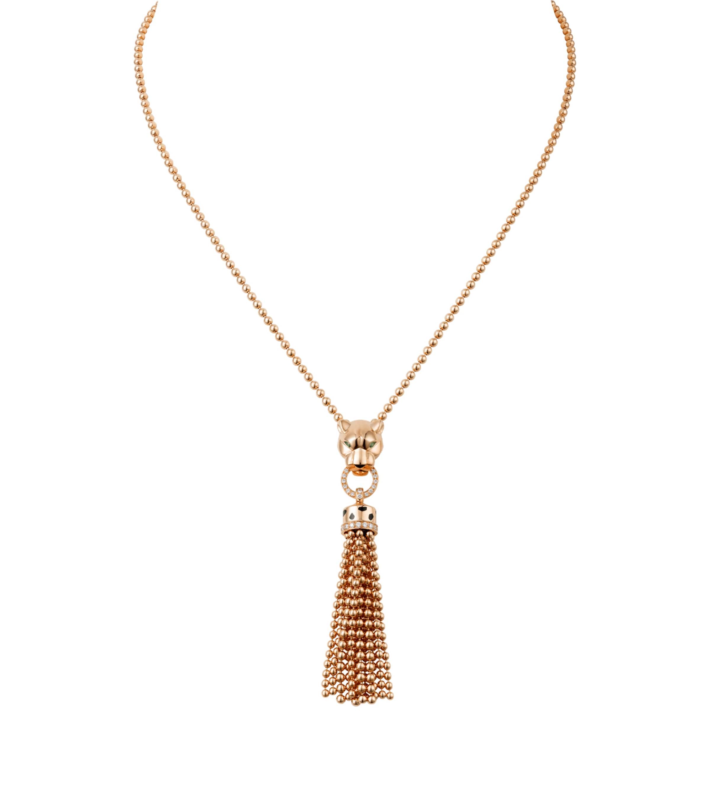 Cartier Rose Gold, Diamond, Garnet and Onyx Panthère de Cartier Necklace Rose Gold Image 2