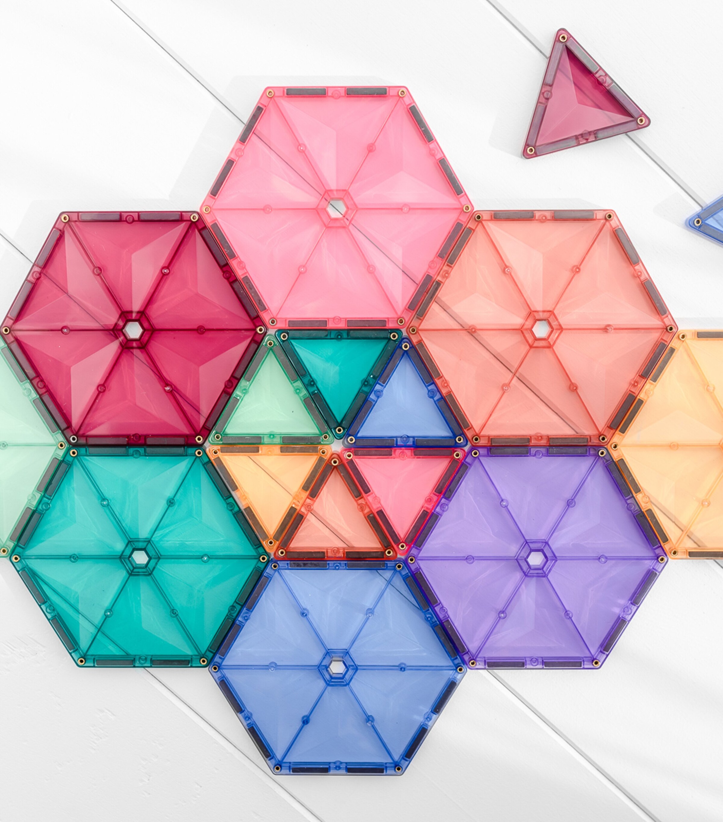 Connetix Tiles Pastel Geometry Pack Play Set | Harrods UK