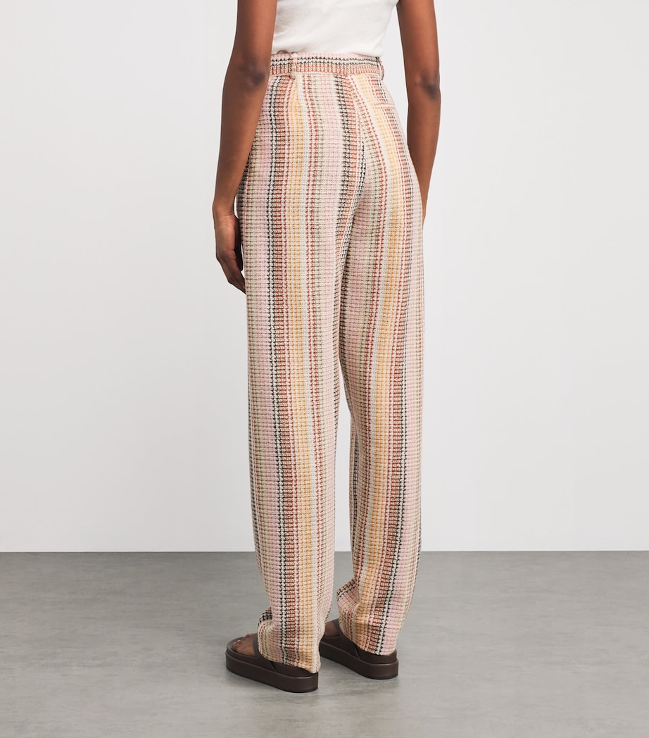 Cotton-Blend Stripe Straight Trousers S80CT MULTICOLOR Image 4