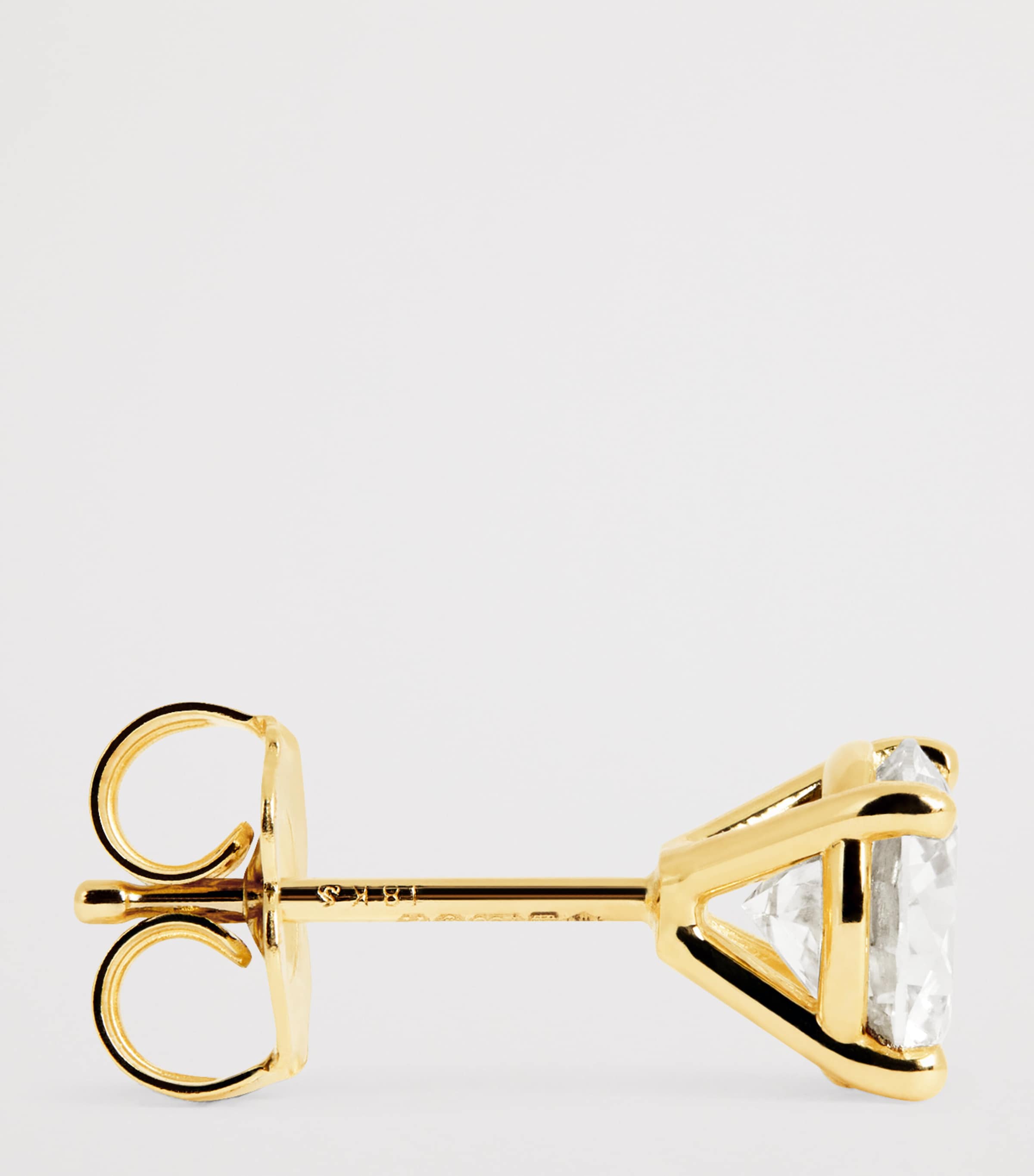 Yellow Gold and Diamond Stud Earrings (1.50ct) YELLOW GOLD Image 3