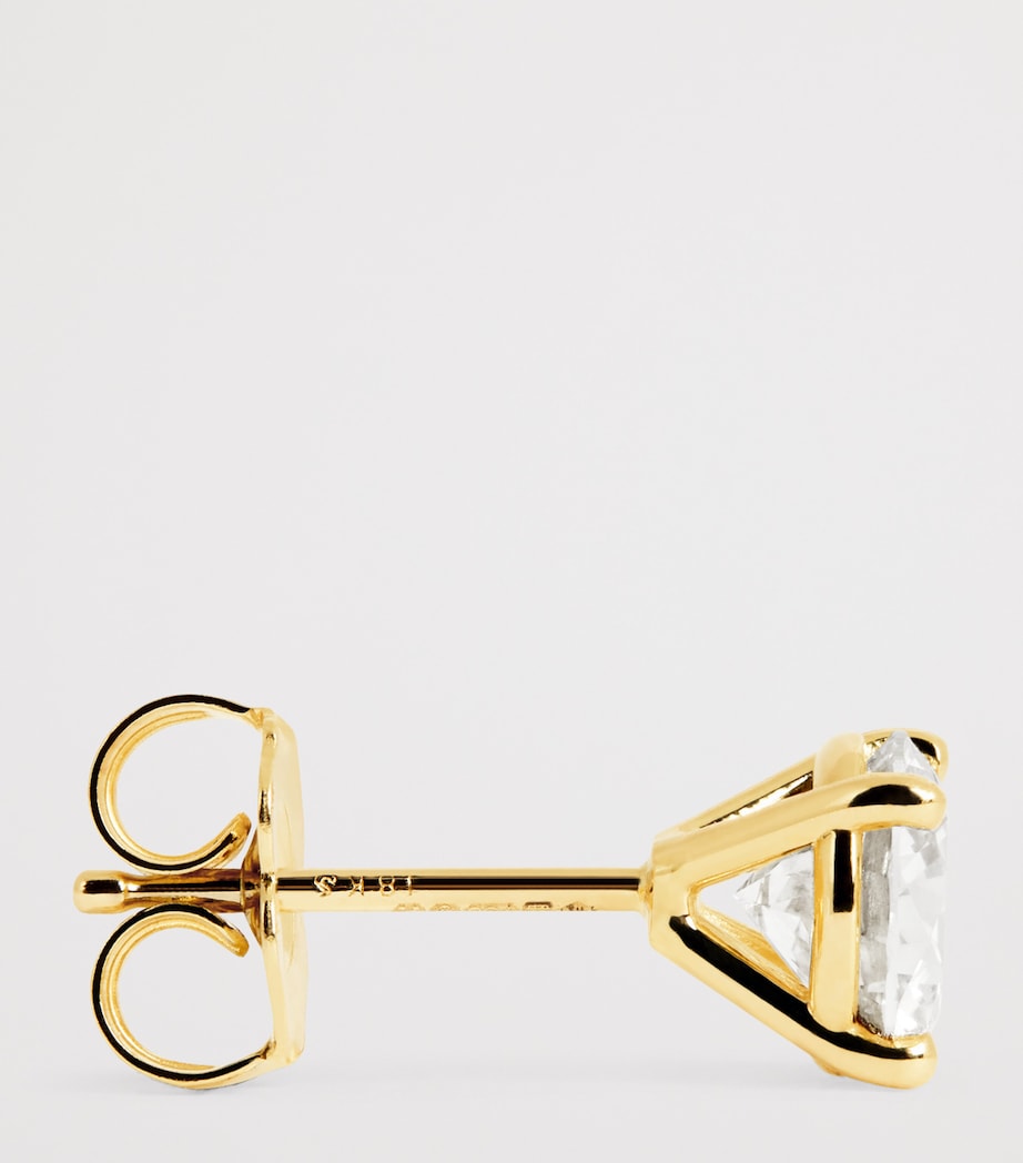 Yellow Gold and Diamond Stud Earrings (1.50ct) YELLOW GOLD Image 3