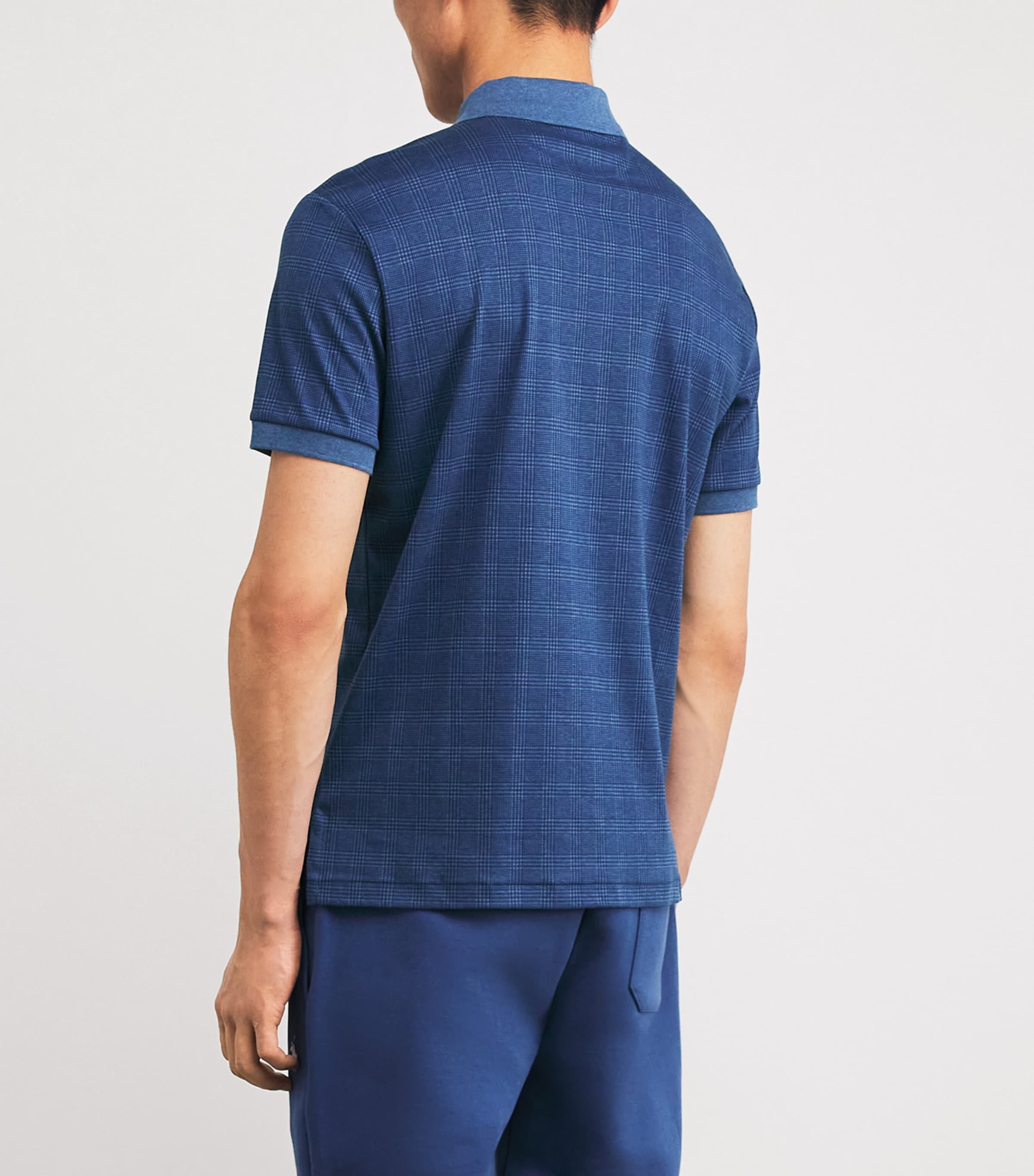 Cotton Glen Plaid Polo Shirt BLUE Image 4
