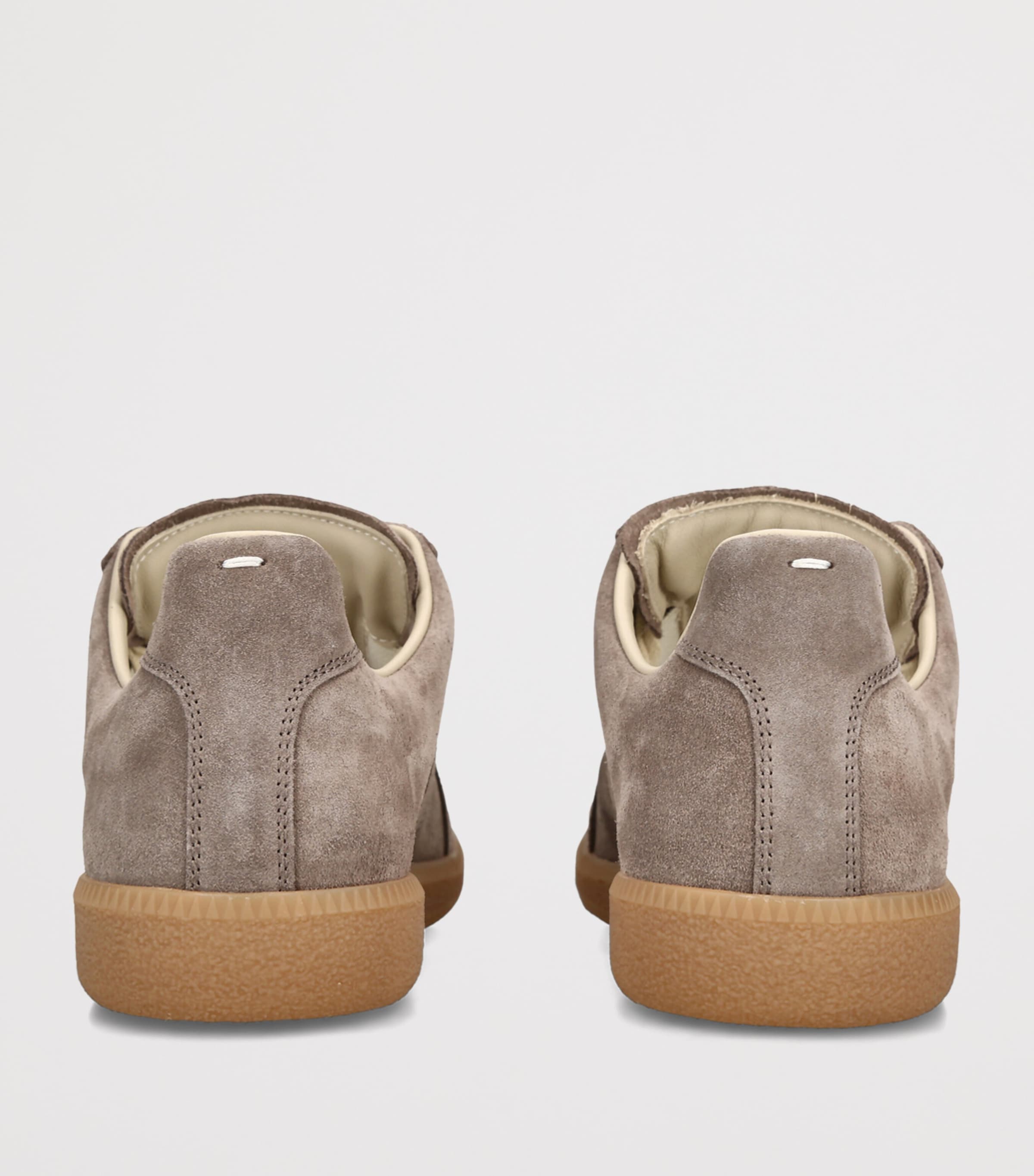 Maison Margiela Suede Replica Sneakers Taupe Image 4