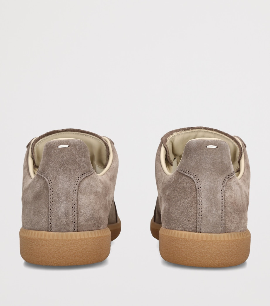 Maison Margiela Suede Replica Sneakers Taupe Image 4