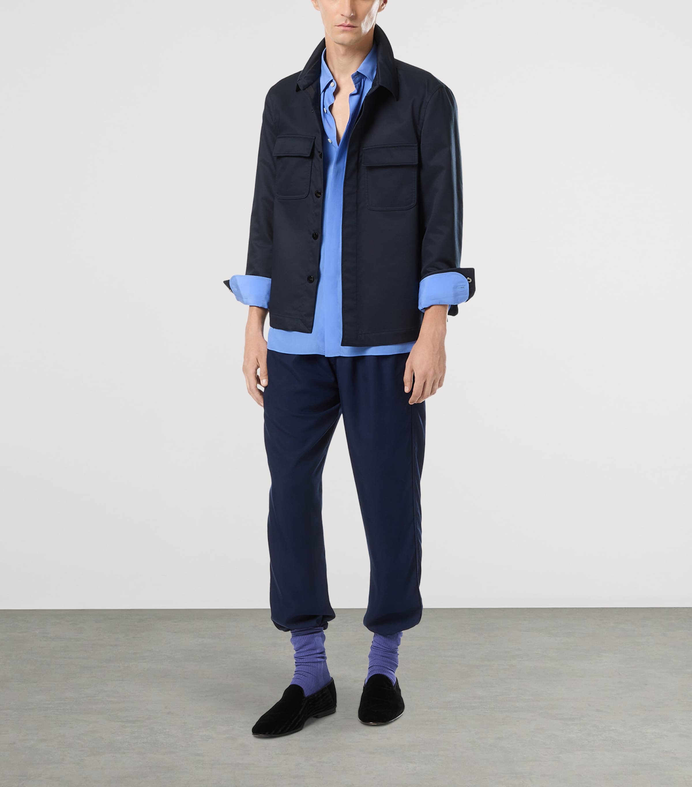 Leather-Trim Overshirt UCC Image 4