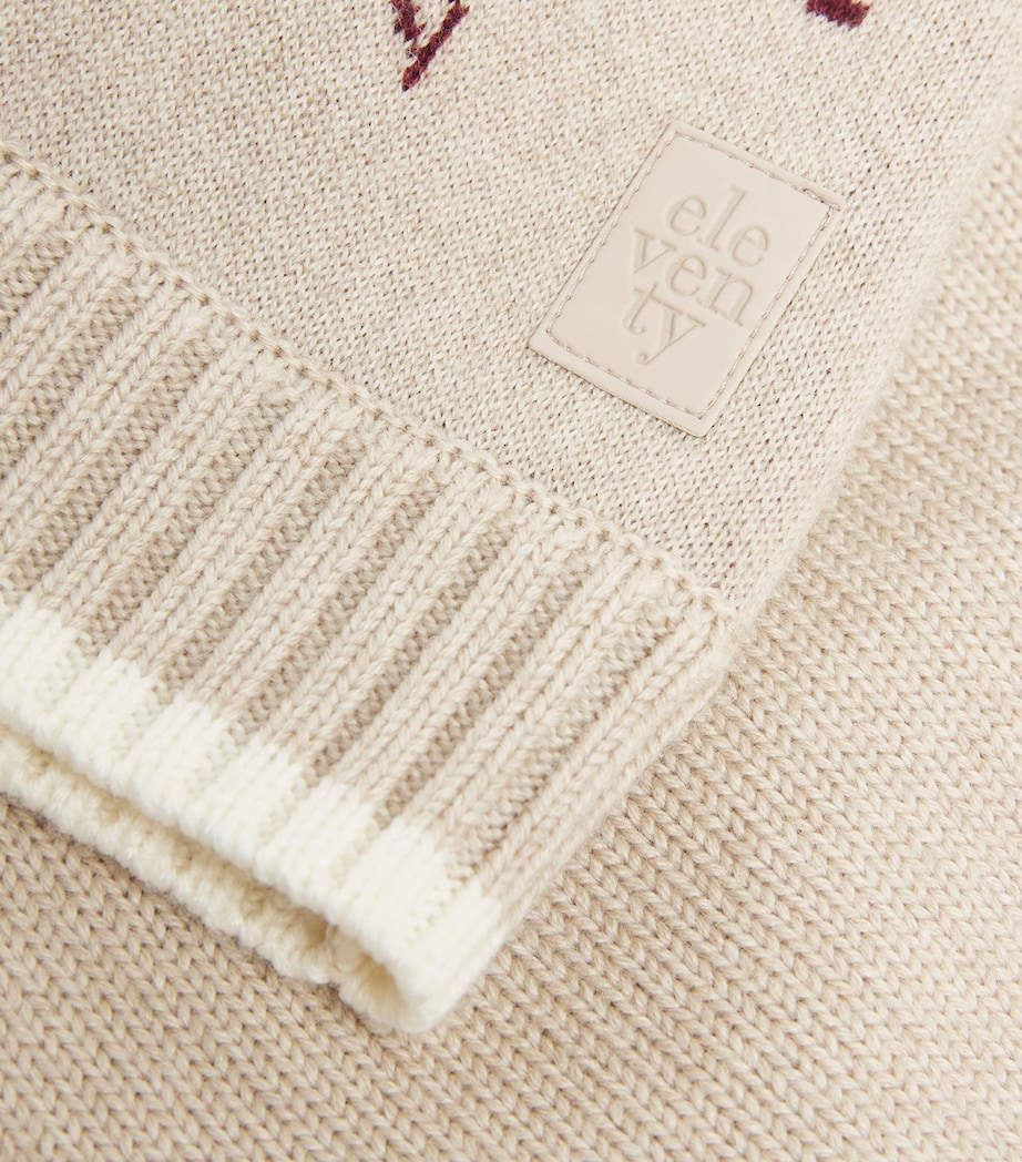 Virgin Wool Mandala Sweater (2-14 Years) 873BDBEIGE MED/BORDO Image 4