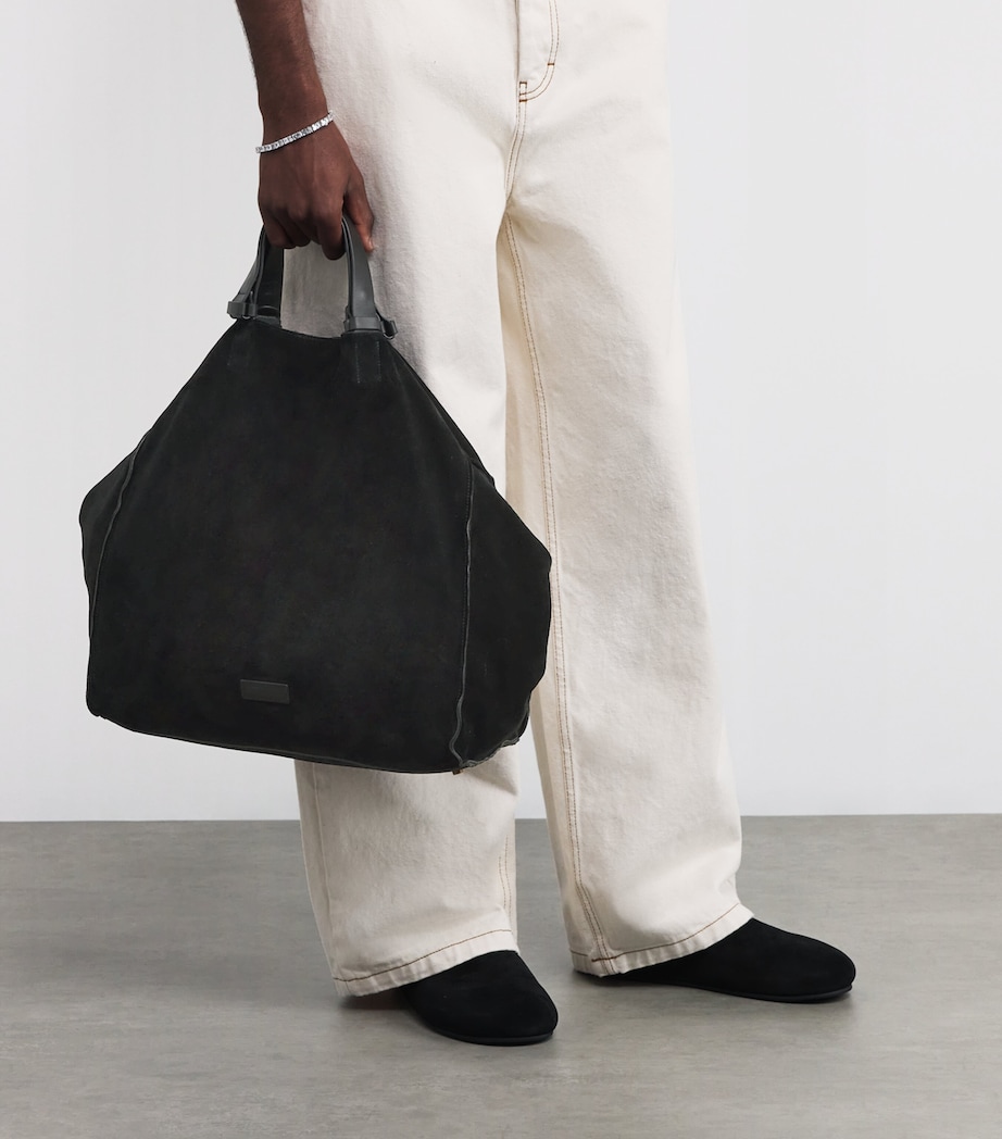 Suede Leather-Trim Tote Bag UC001 Image 5