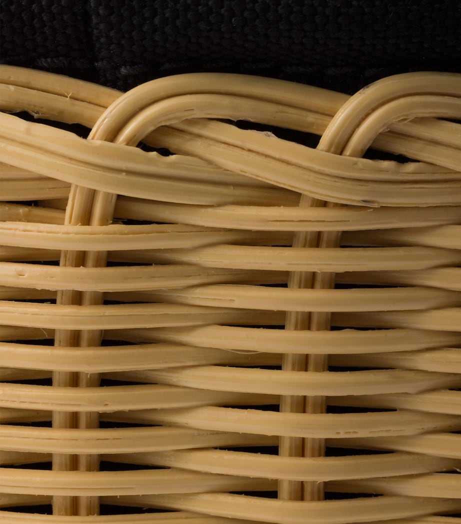 Prada Small Wicker Tote Bag Neutral Image 7