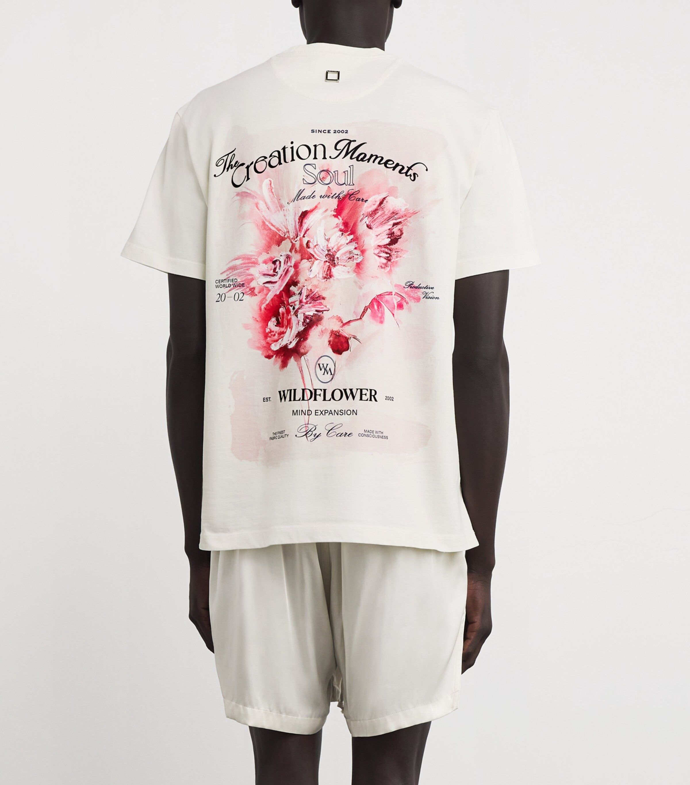 ☆韓国人気☆カーキ フラワー ロゴ Tシャツ/WOOYOUNGMI☆ ☆人気☆【WOOYOUNGMI】☆Flower Print Back Logo T-Shir.t