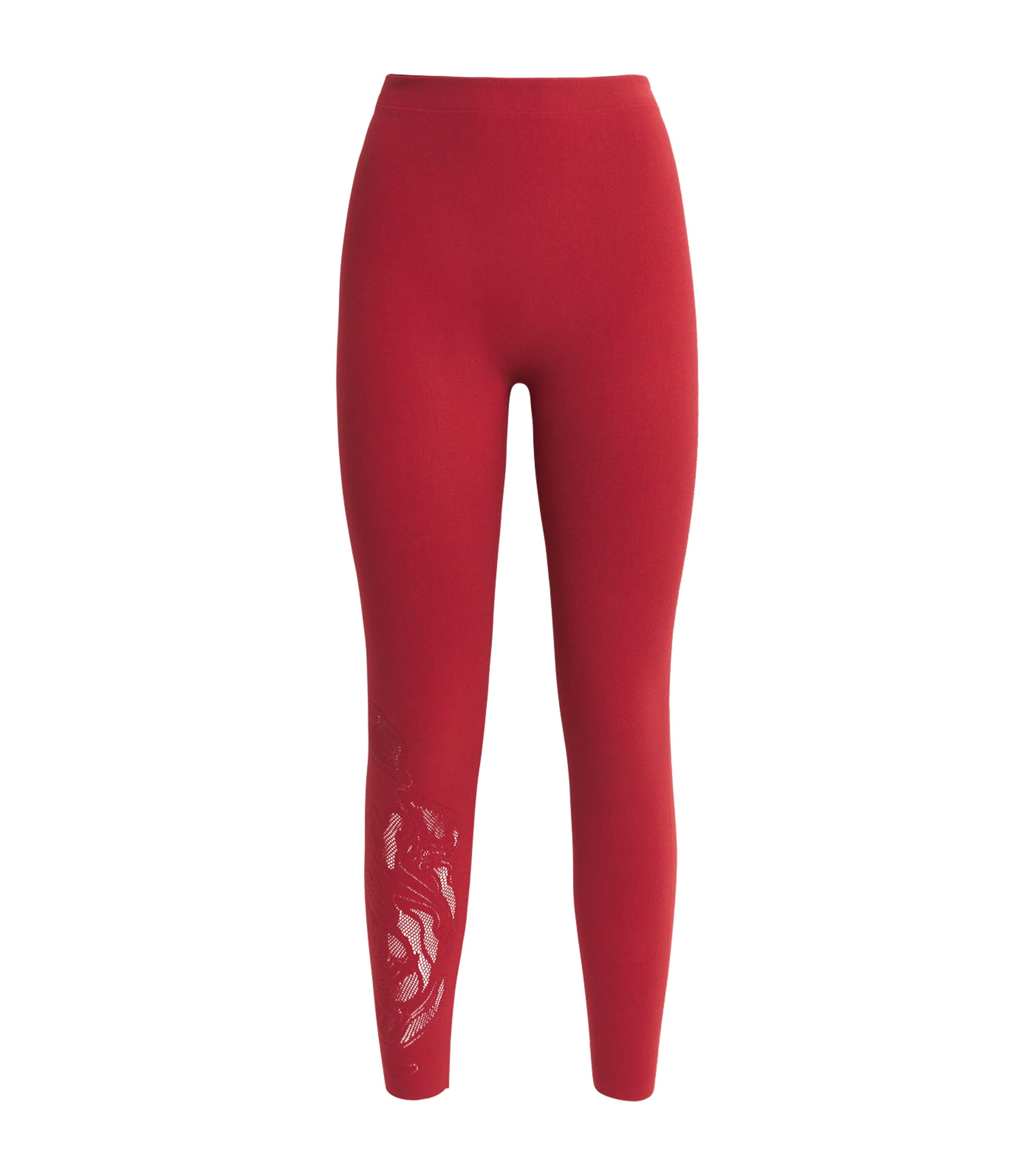 Net-Panel Rose Leggings 3244 CRIMSON Image 1