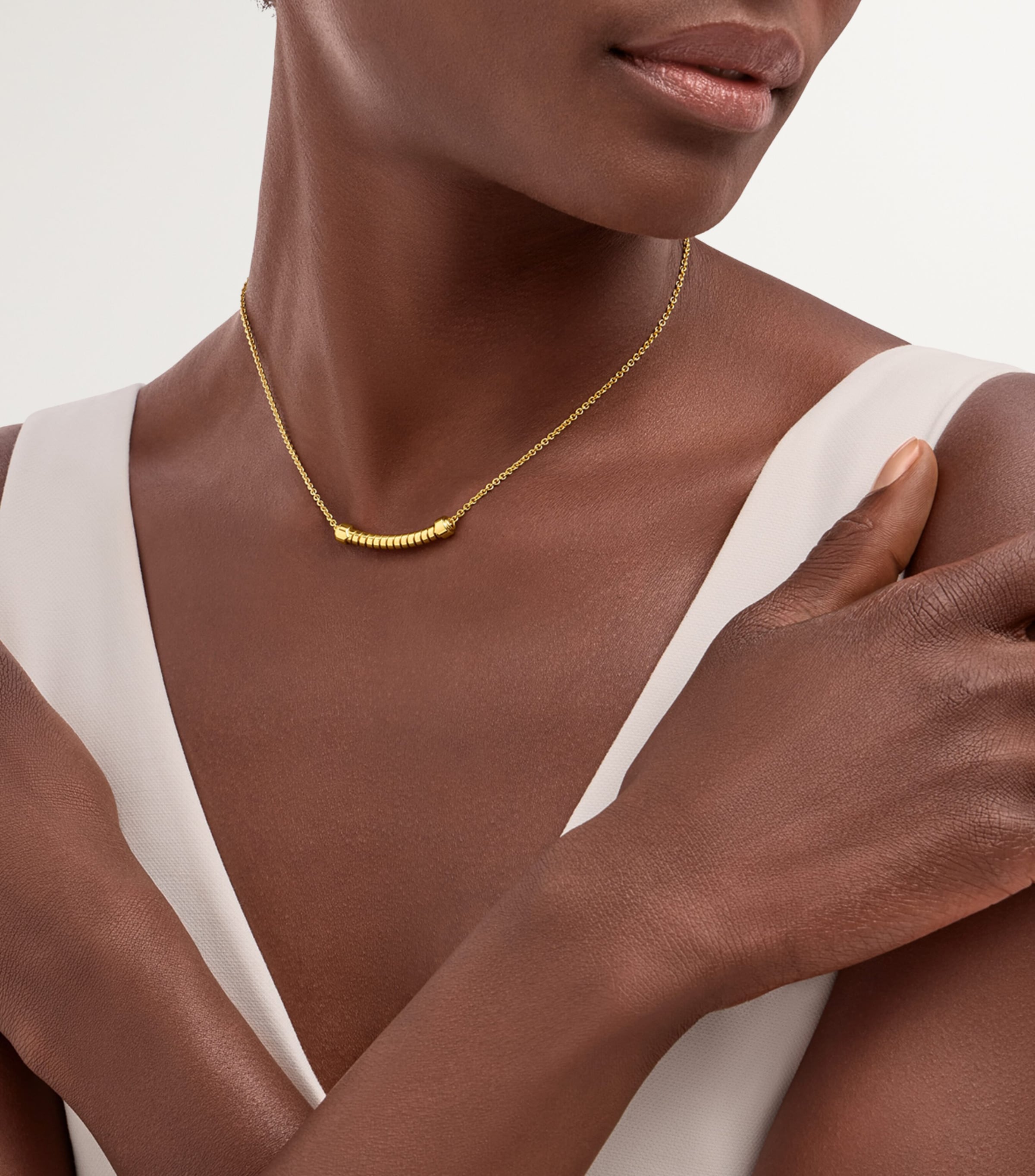 Yellow Gold Tubogas Chain Necklace YELLOW GOLD Image 4