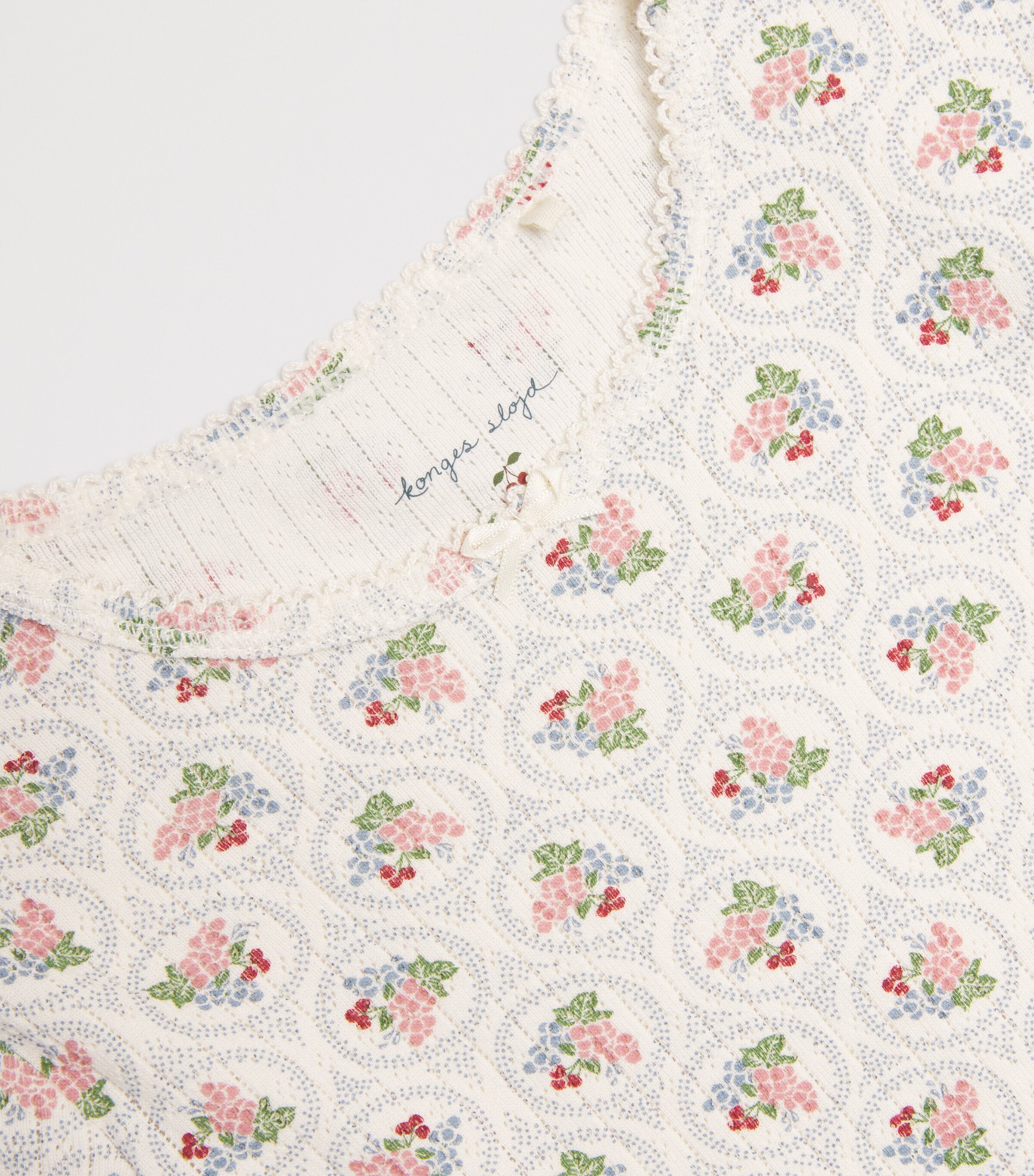 Organic Cotton Floral Blouse (9 Months-4 Years) P00105 VERONA BLUES Image 4