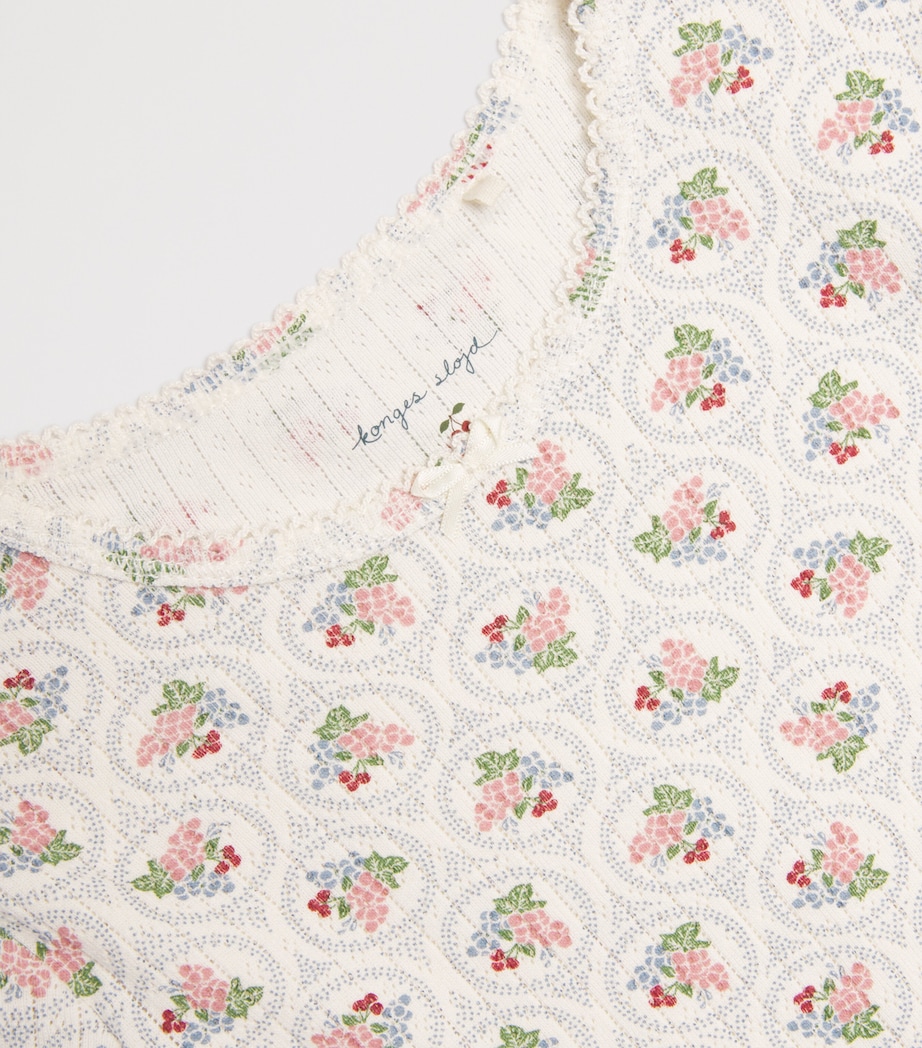 Organic Cotton Floral Blouse (9 Months-4 Years) P00105 VERONA BLUES Image 4