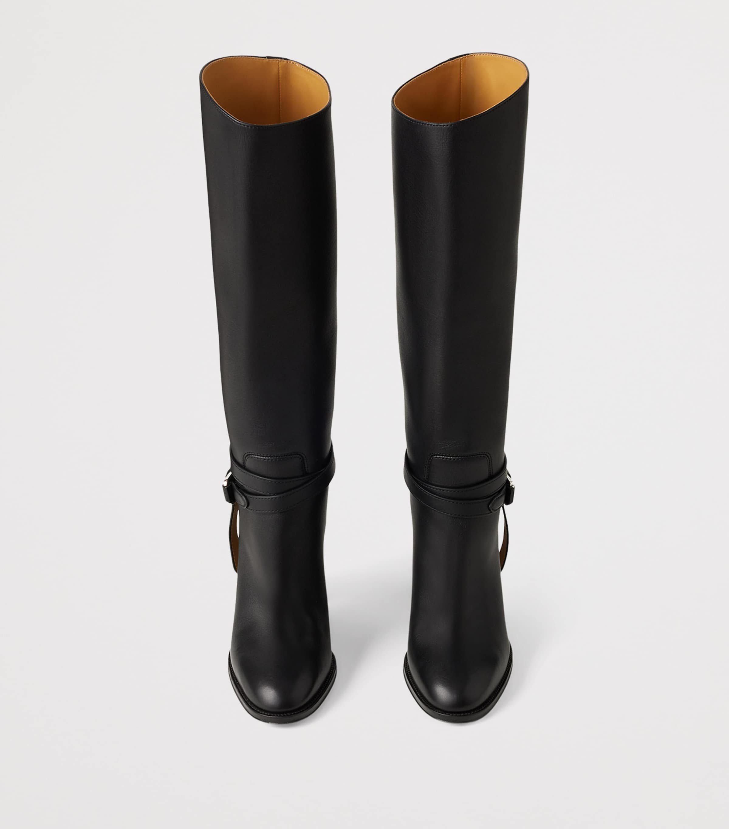 Leather Donnely Knee-High Boots 90 BLACK Image 4