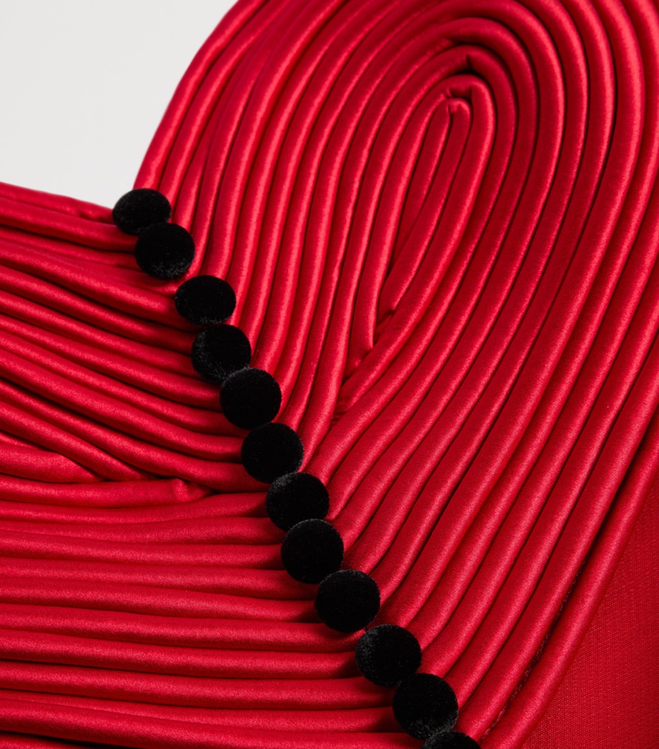 Silk-Wool Heart Mini Dress R9M Image 3