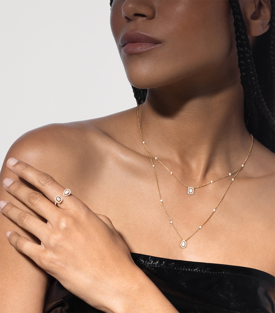 Messika My Twin Yellow Gold and Diamond Layered Necklace Yellow Gold Image 2