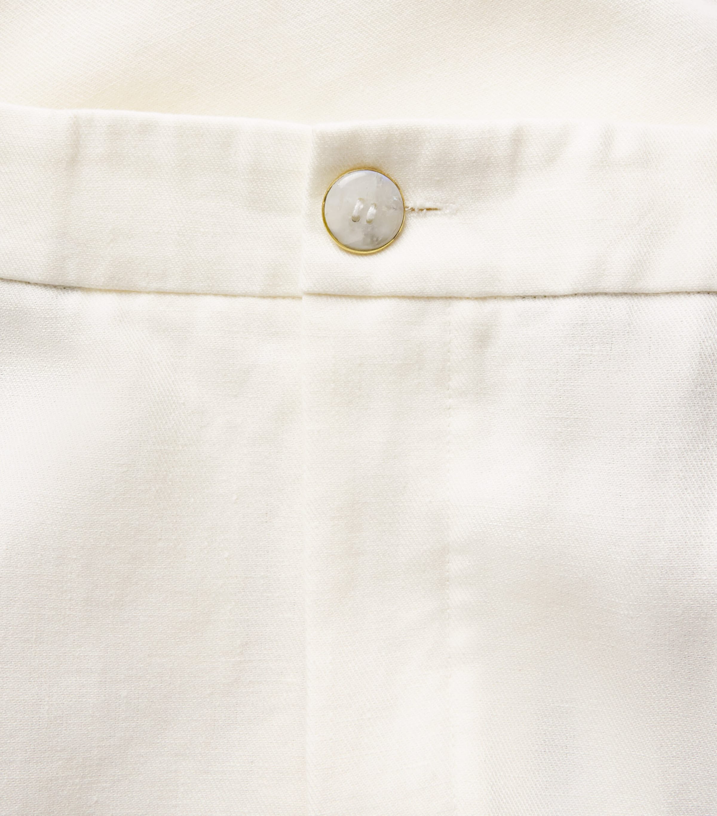 GOD'S TRUE CASHMERE Mens Linen Wide-Leg Trousers Moonstone Image 6