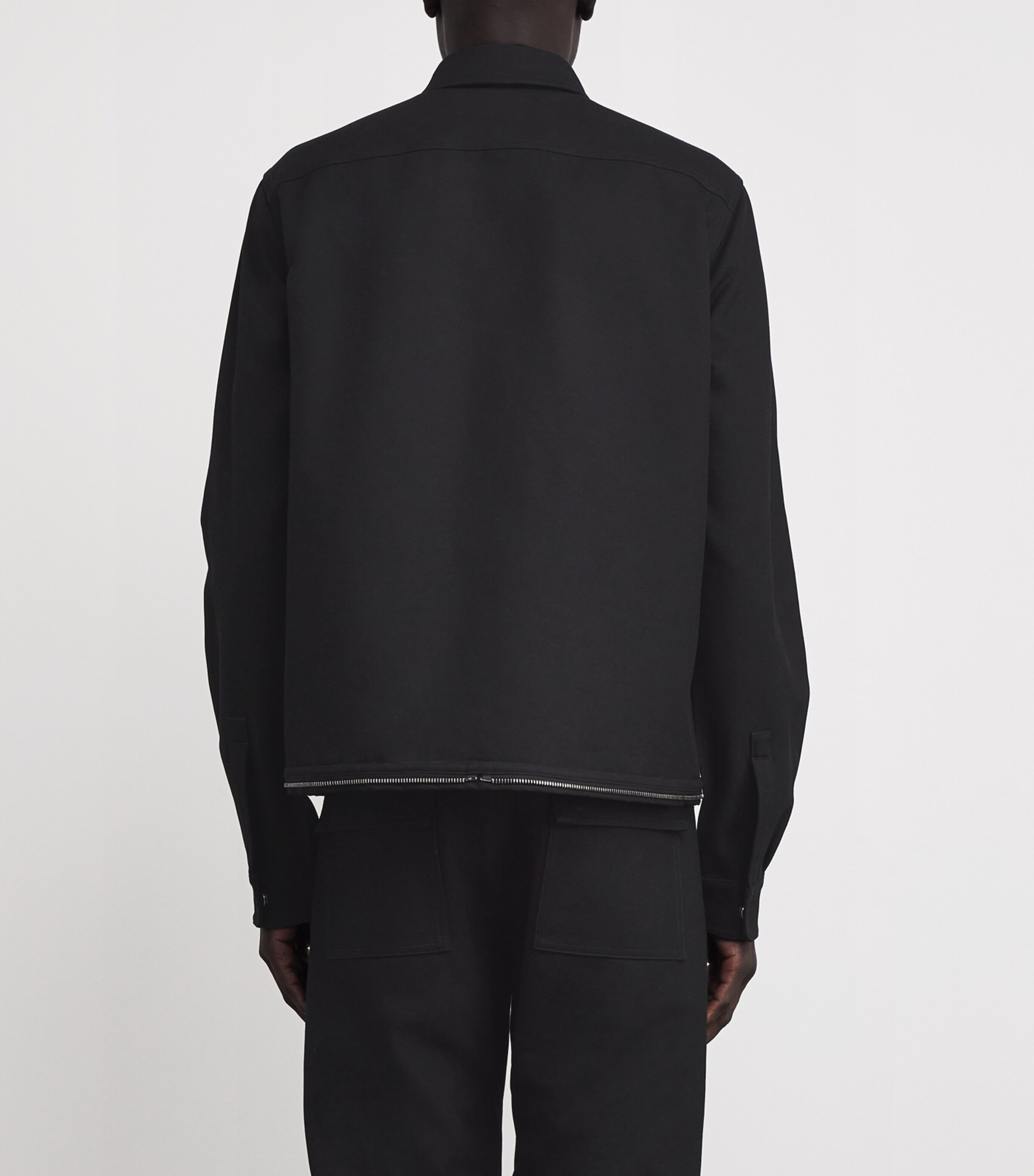 Cotton-Blend Headon Overshirt 09/BLACK Image 4