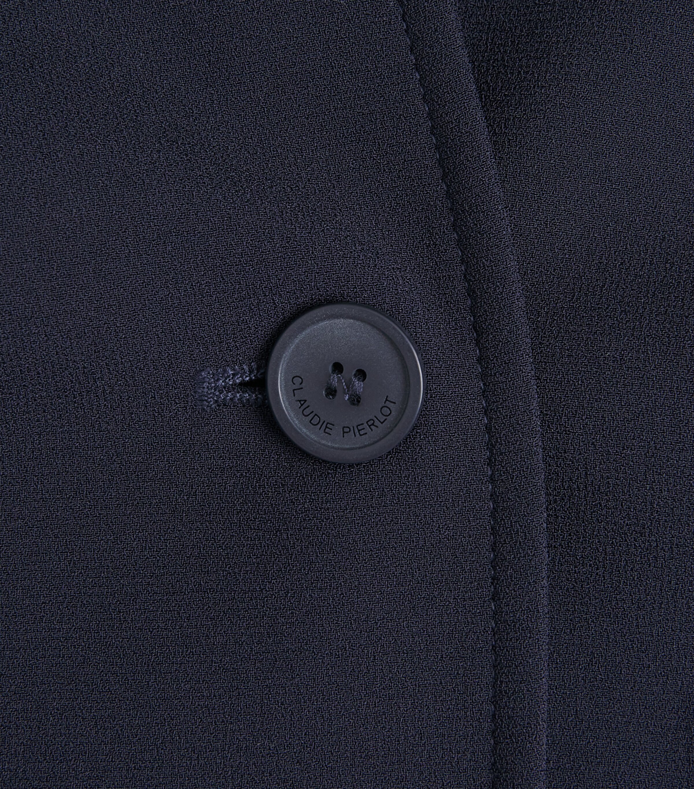 Claudie Pierlot Womens Round-Neck Cardigan Navy Image 6