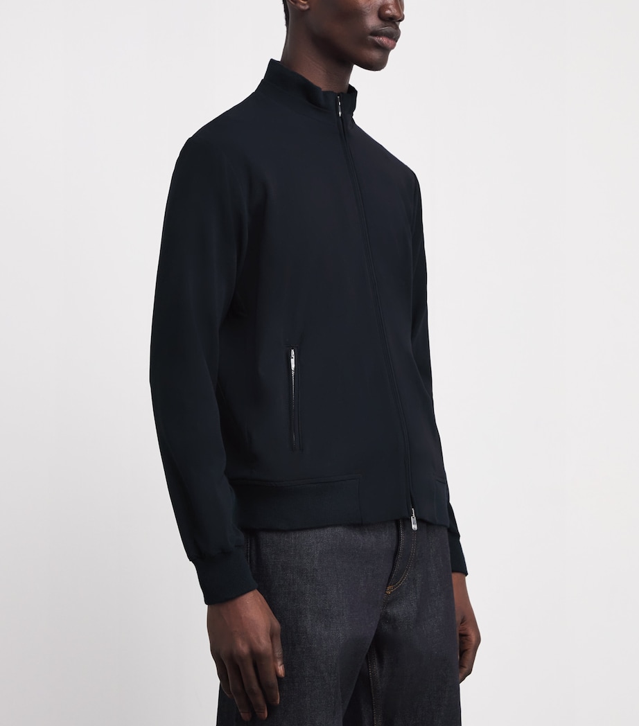 Wool Zip-Up Technical Jacket 16-NAVY Image 3