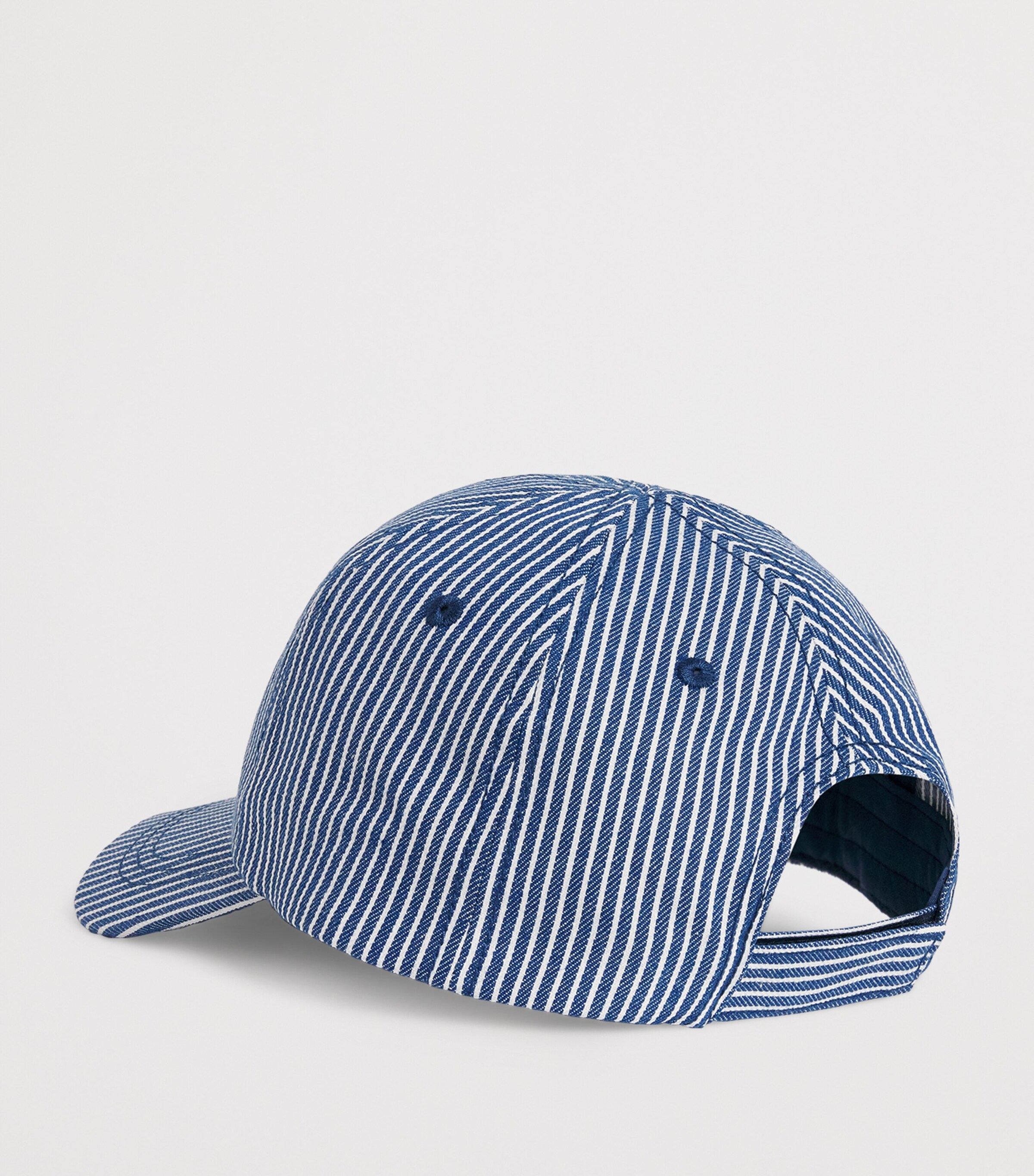 KONGES SLOJD Organic Cotton Stripe Hat Blue Stripe Image 2