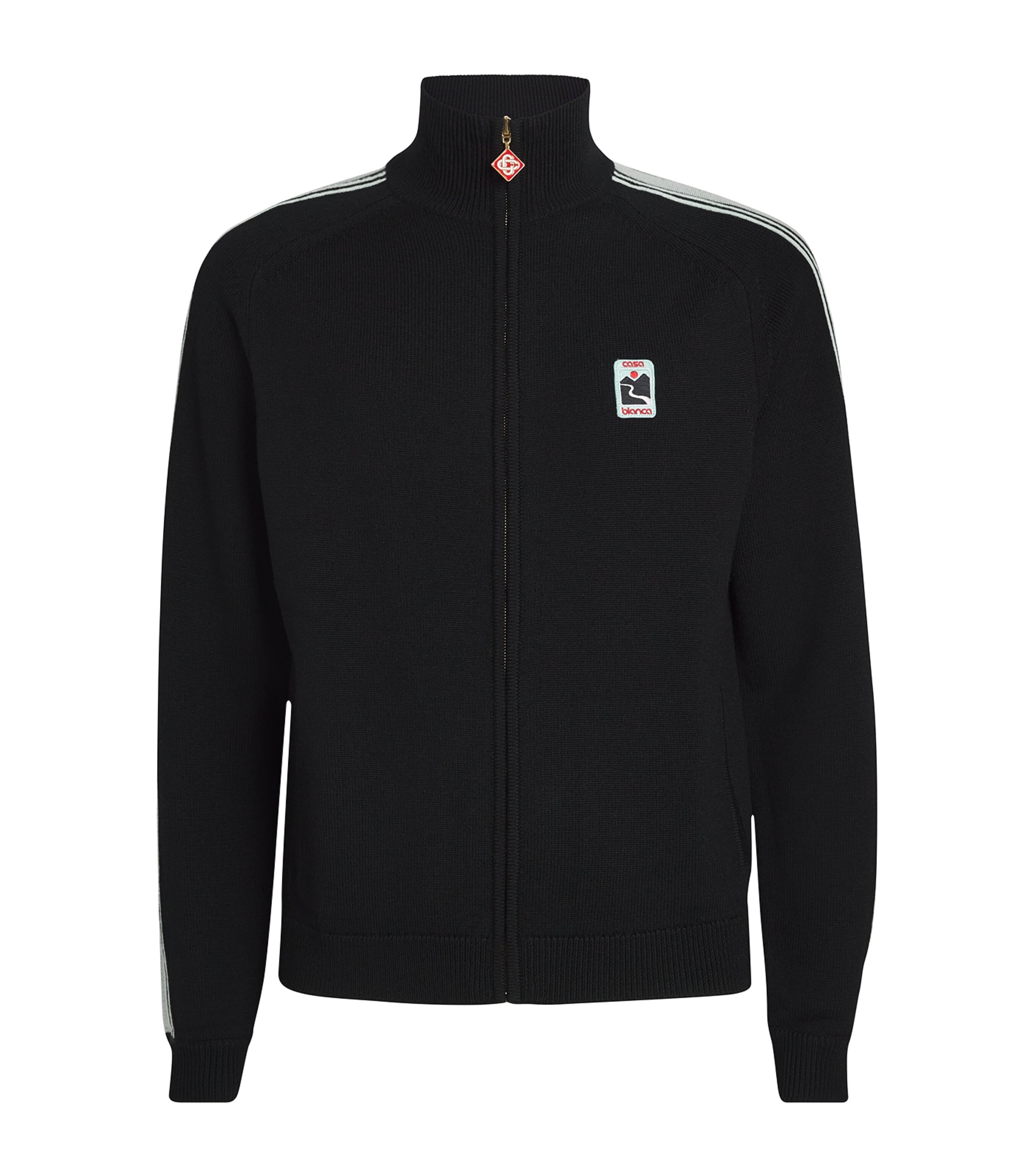 Casablanca Merino Track Jacket In Black
