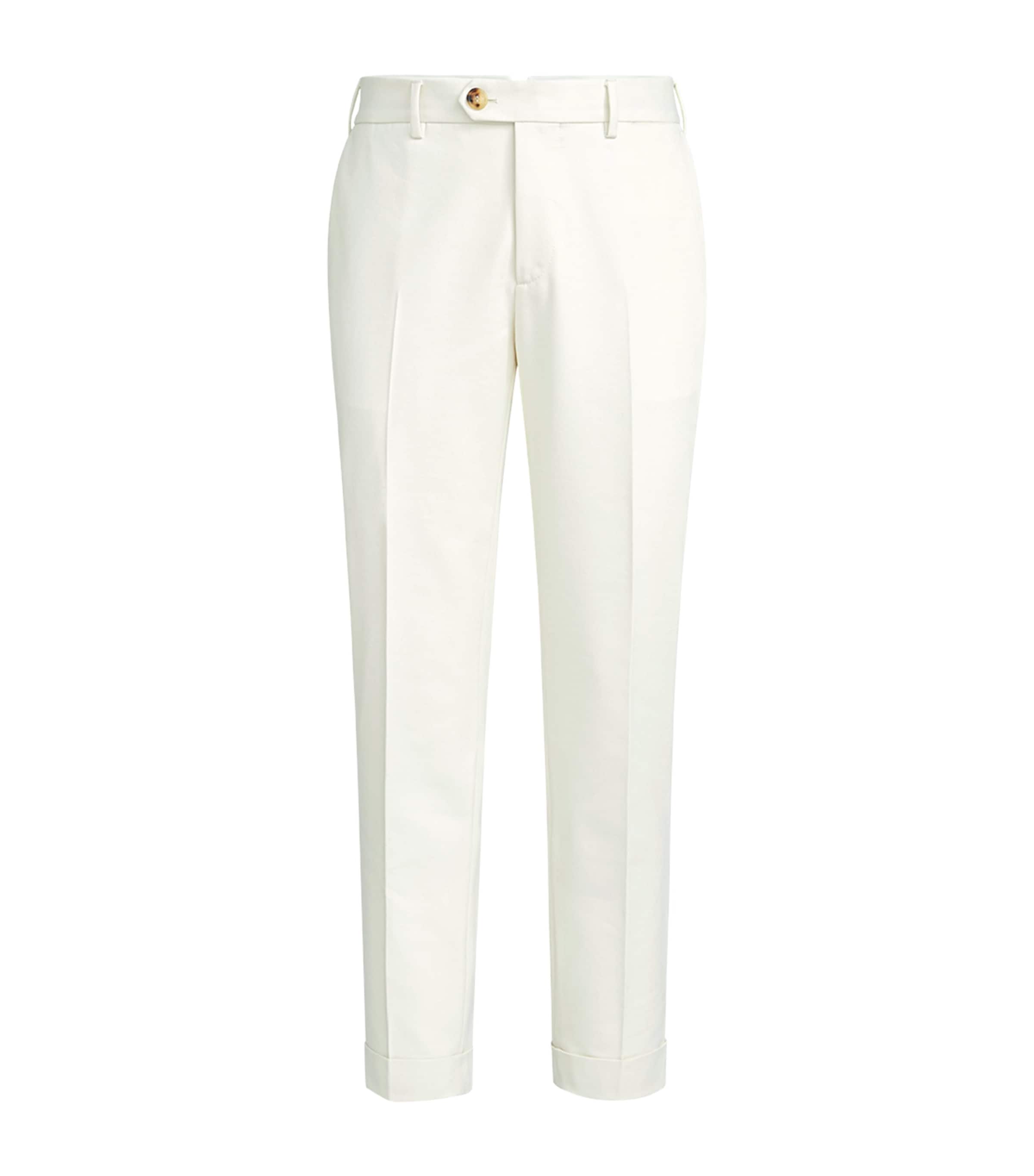 Brunello Cucinelli Mens Cotton-Virgin Wool Trousers Image 1