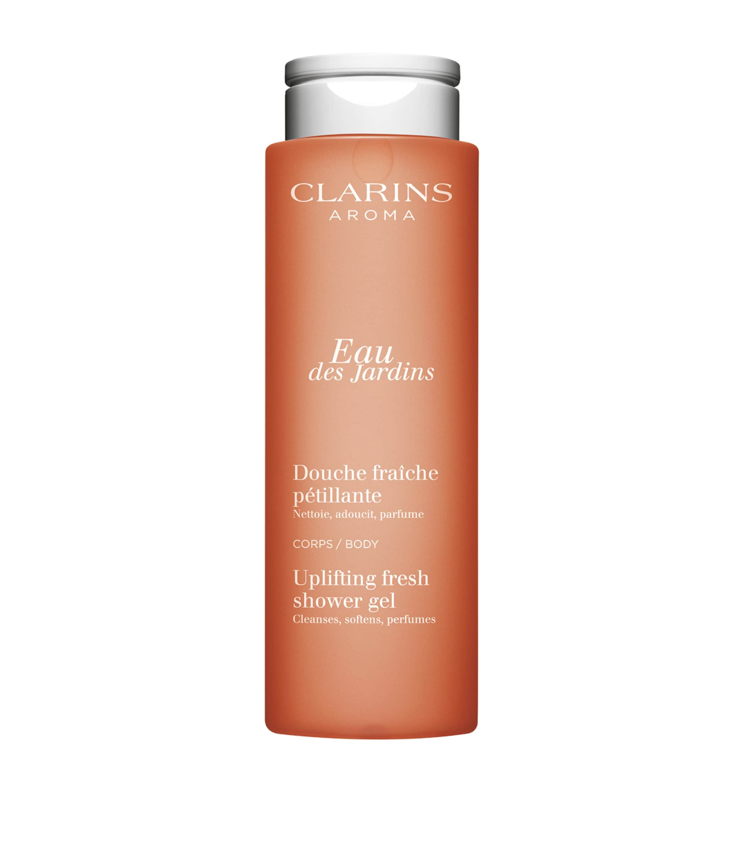 Clarins Eau Des Jardins Uplifting Fresh Shower Gel In White