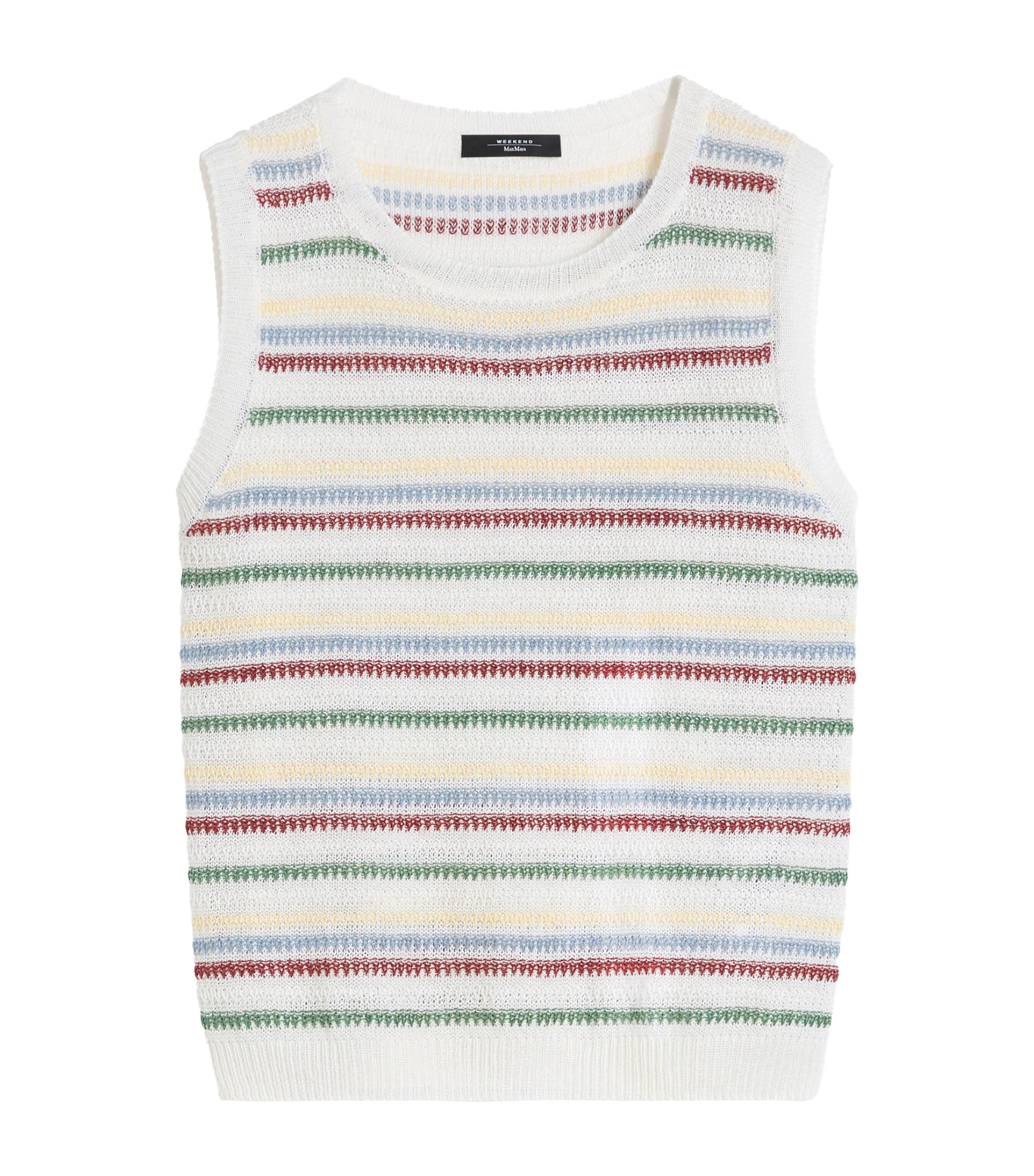 Weekend Max Mara Linen Sweater Vest In Multi