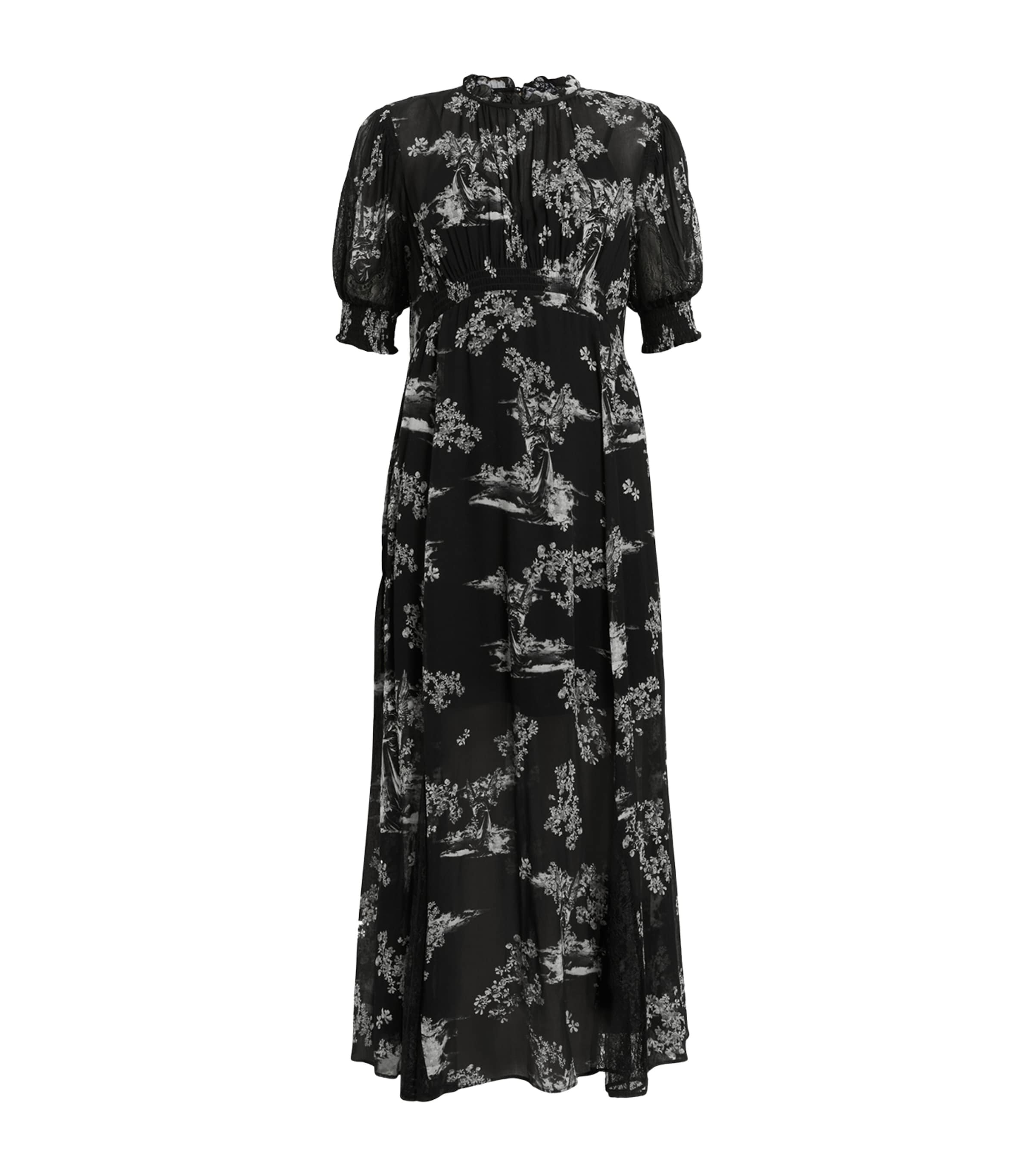 Shop Allsaints Laverna Midi Dress In Black