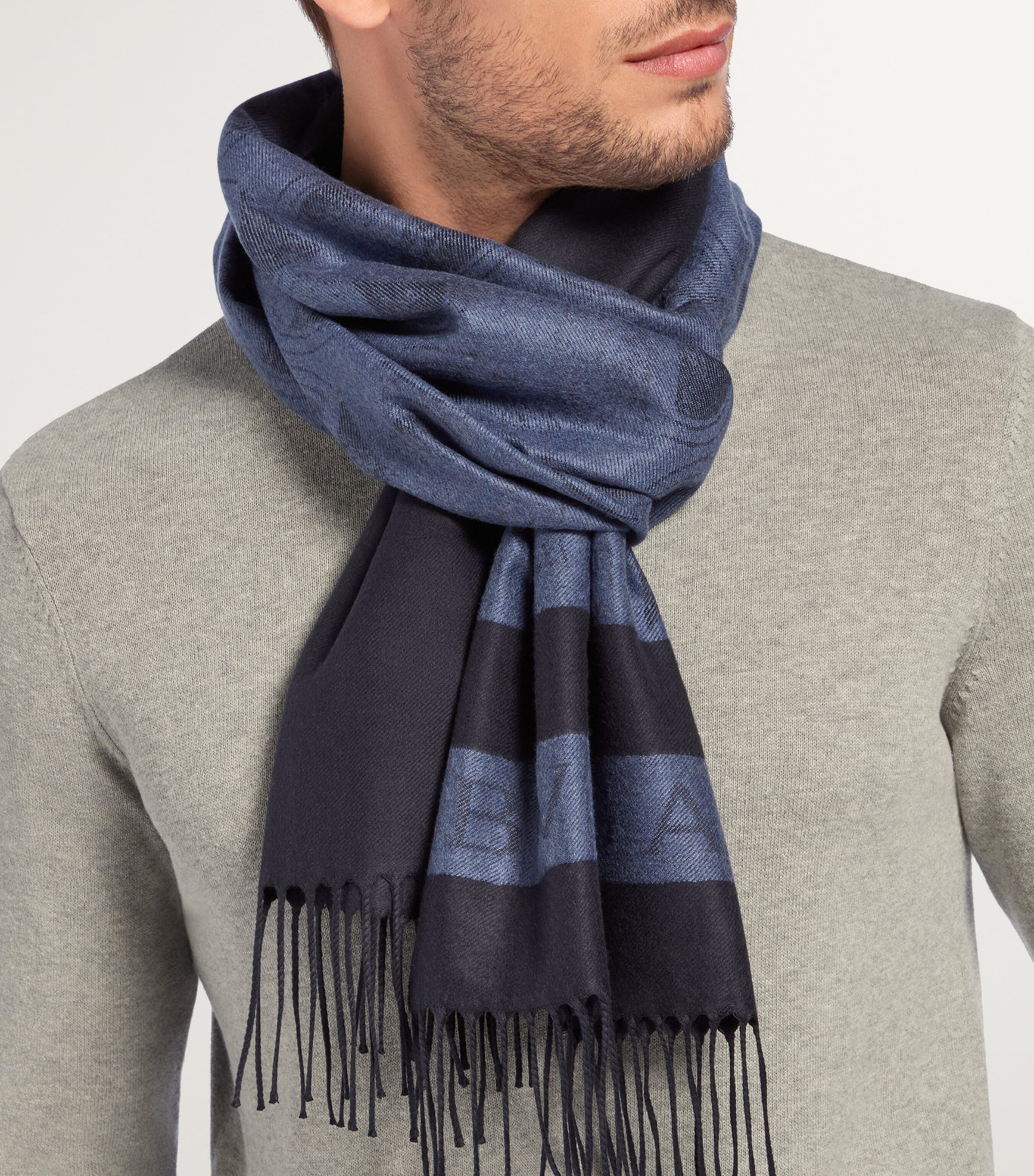 Silk Diva Impressions Scarf BLUE Image 2