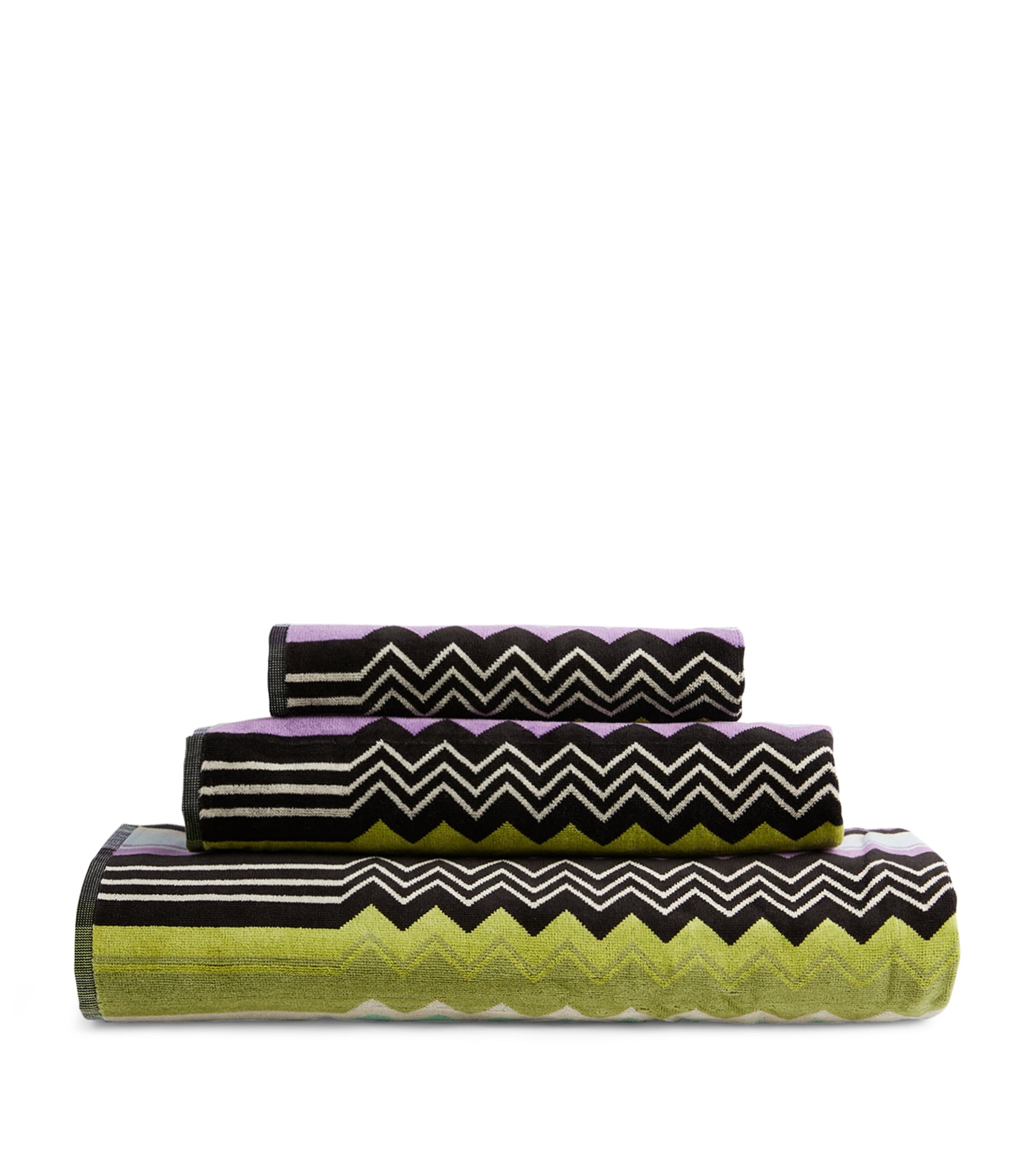 Missoni Home Giacomo Bath Towel (70cm x 115cm) Multi Orng Image 1