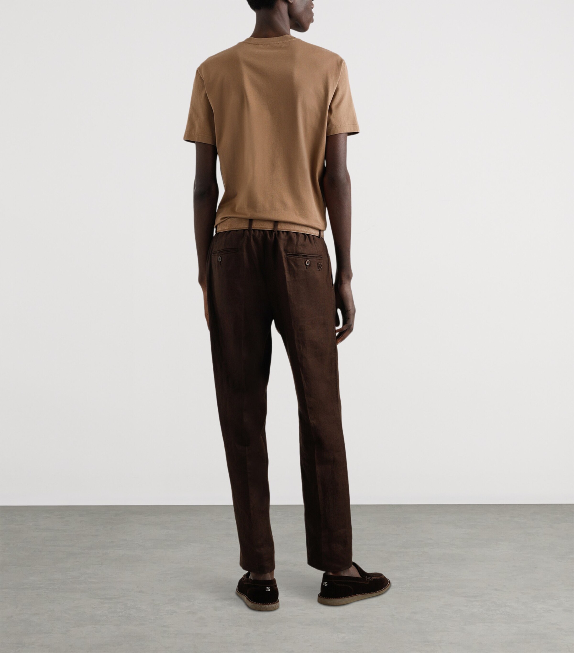 Cotton Palermo Logo T-Shirt M0672-BROWN 1 Image 4