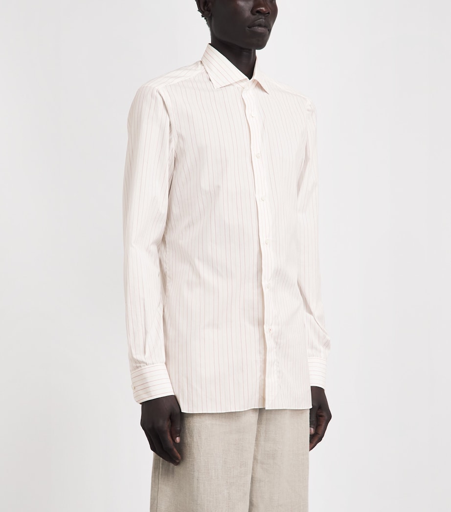 Isaia Mens Cotton Stripe Mix Shirt Image 4