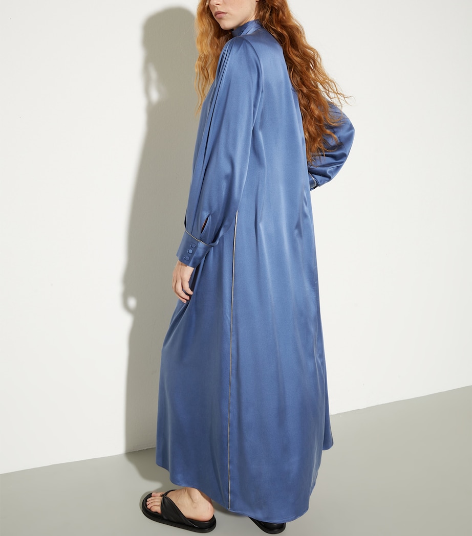 Stretch-Silk Scar-Neck Maxi Dress AVIO Image 3