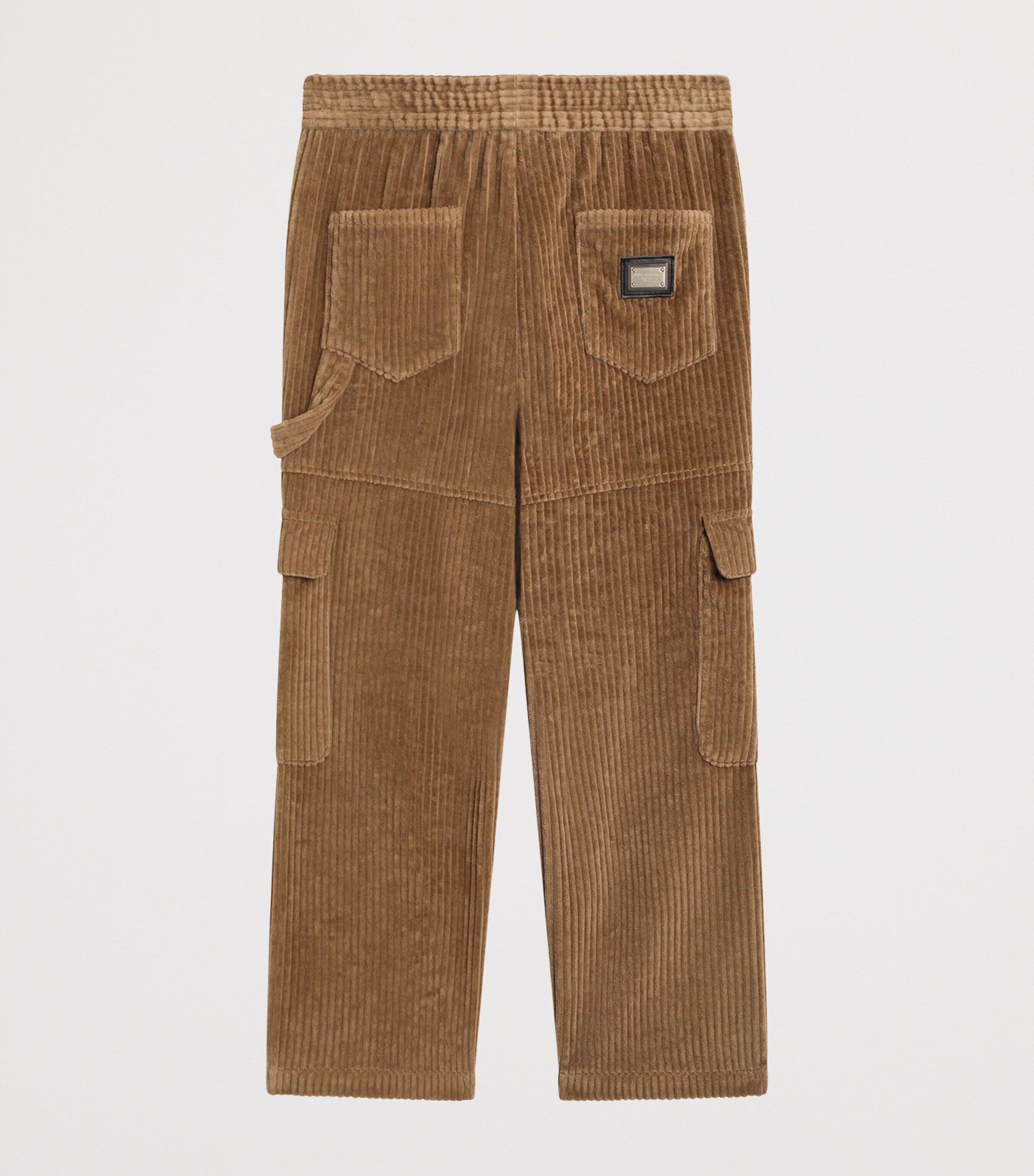Dolce&Gabbana Kids Stretch-Cotton Corduroy Cargo Trousers (8-12+ Years) Sand Image 3