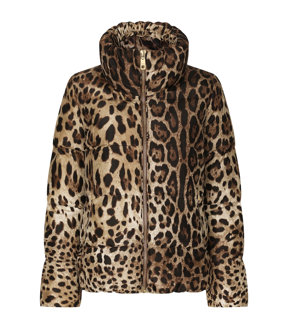 Leopard Print Puffer Jacket HY13M-LEO N Image 1