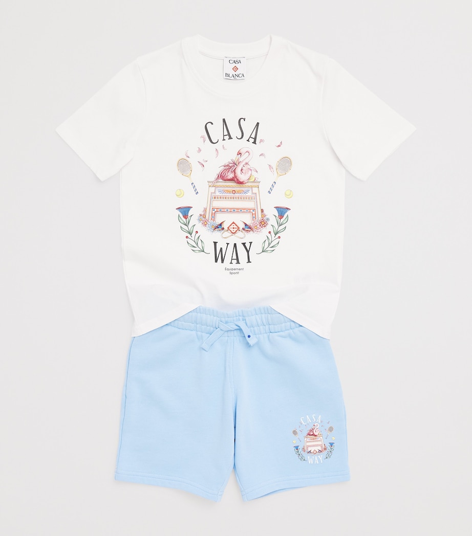 Casablanca Kids Casa Way Sweatshorts (3-14 Years) Casaway Image 3
