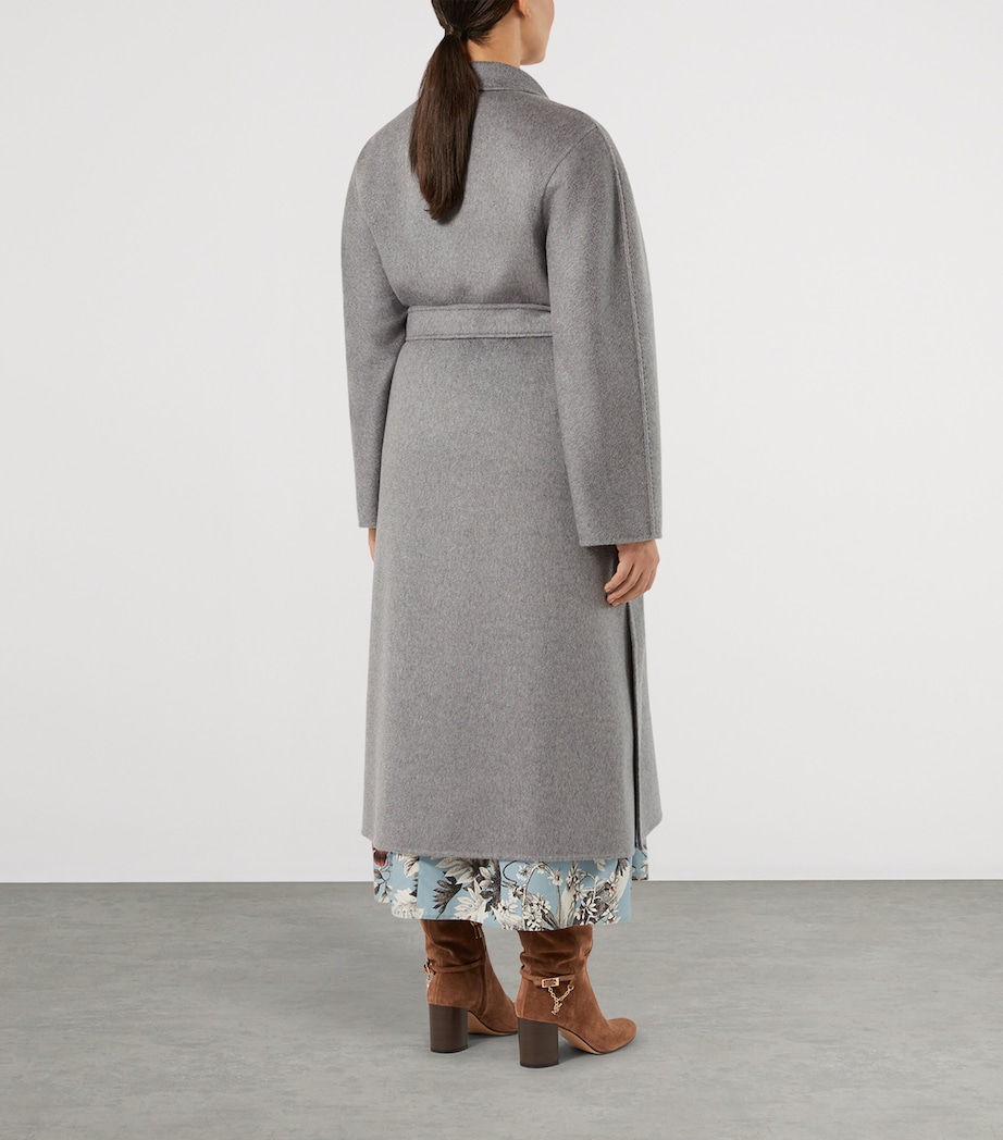 Marina Rinaldi Womens Cashmere Belted Coat Light Grey Image 4