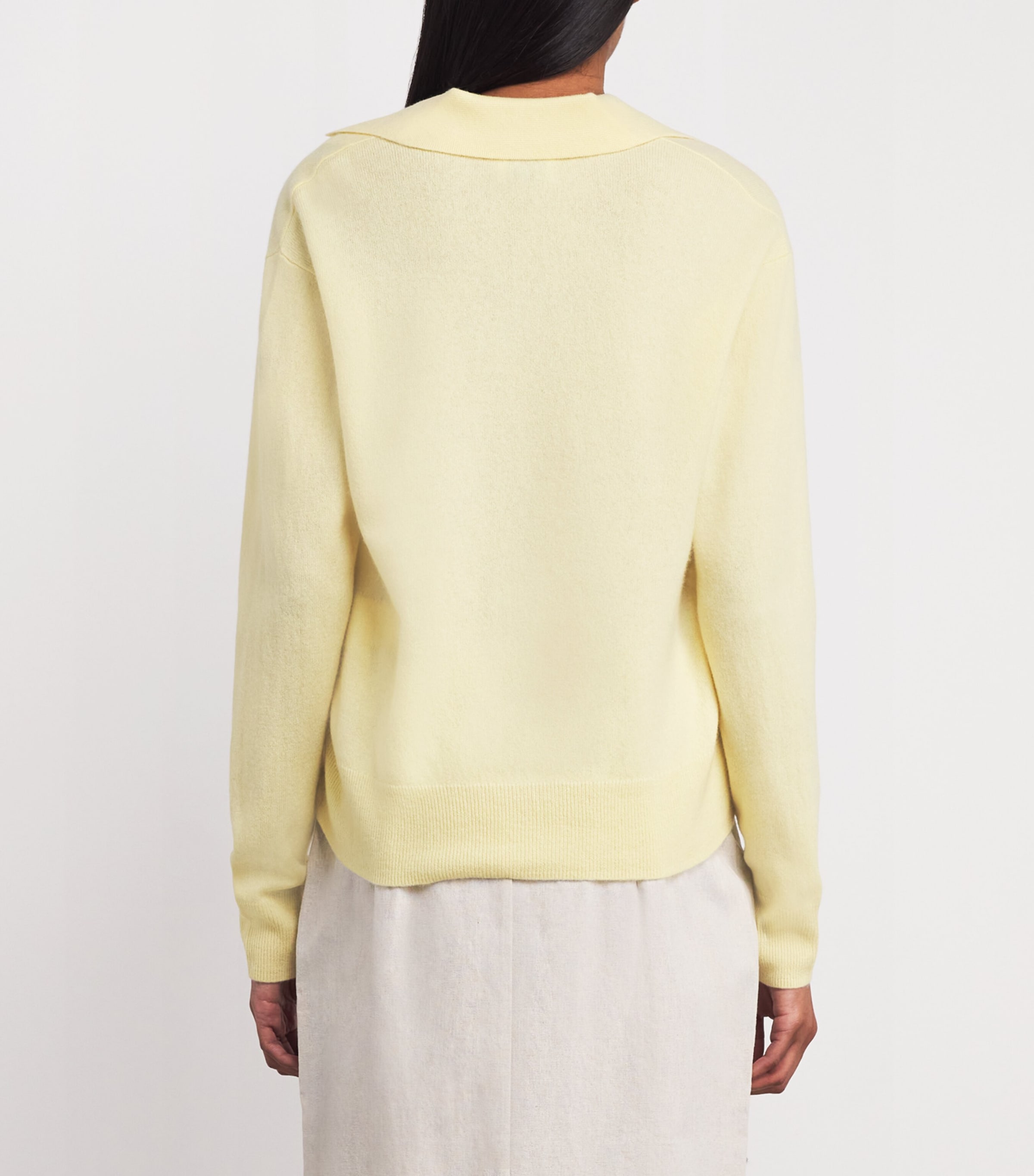 Wool-Cashmere Polo Sweater BABY YELLOW Image 4