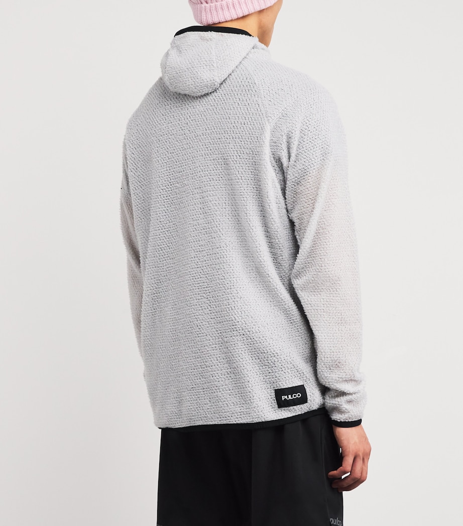 Fleece Quarter-Zip Stowaway Hoodie LIGHT GREY Image 4