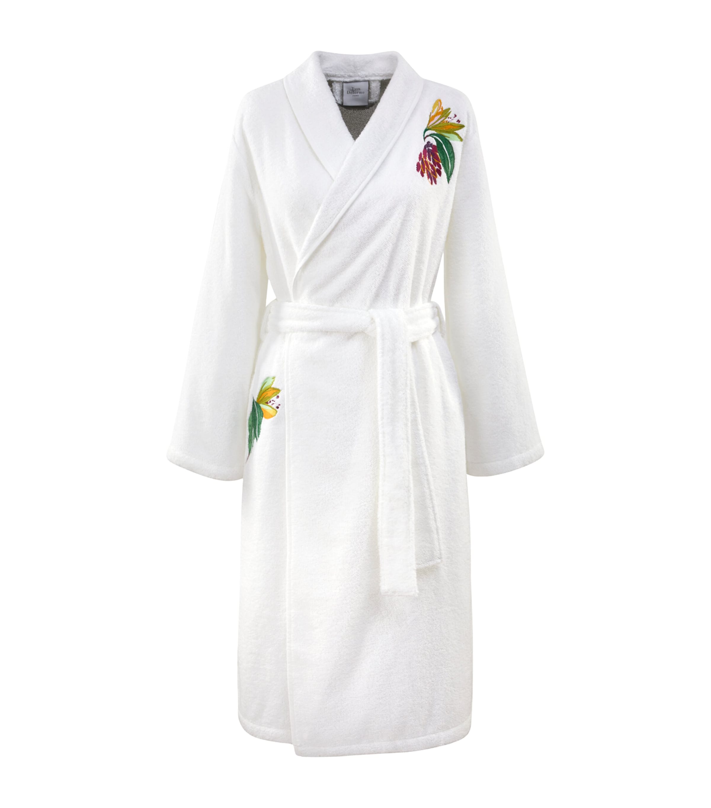 Yves Delorme Cotton-modal Embroidered Parfum Bathrobe