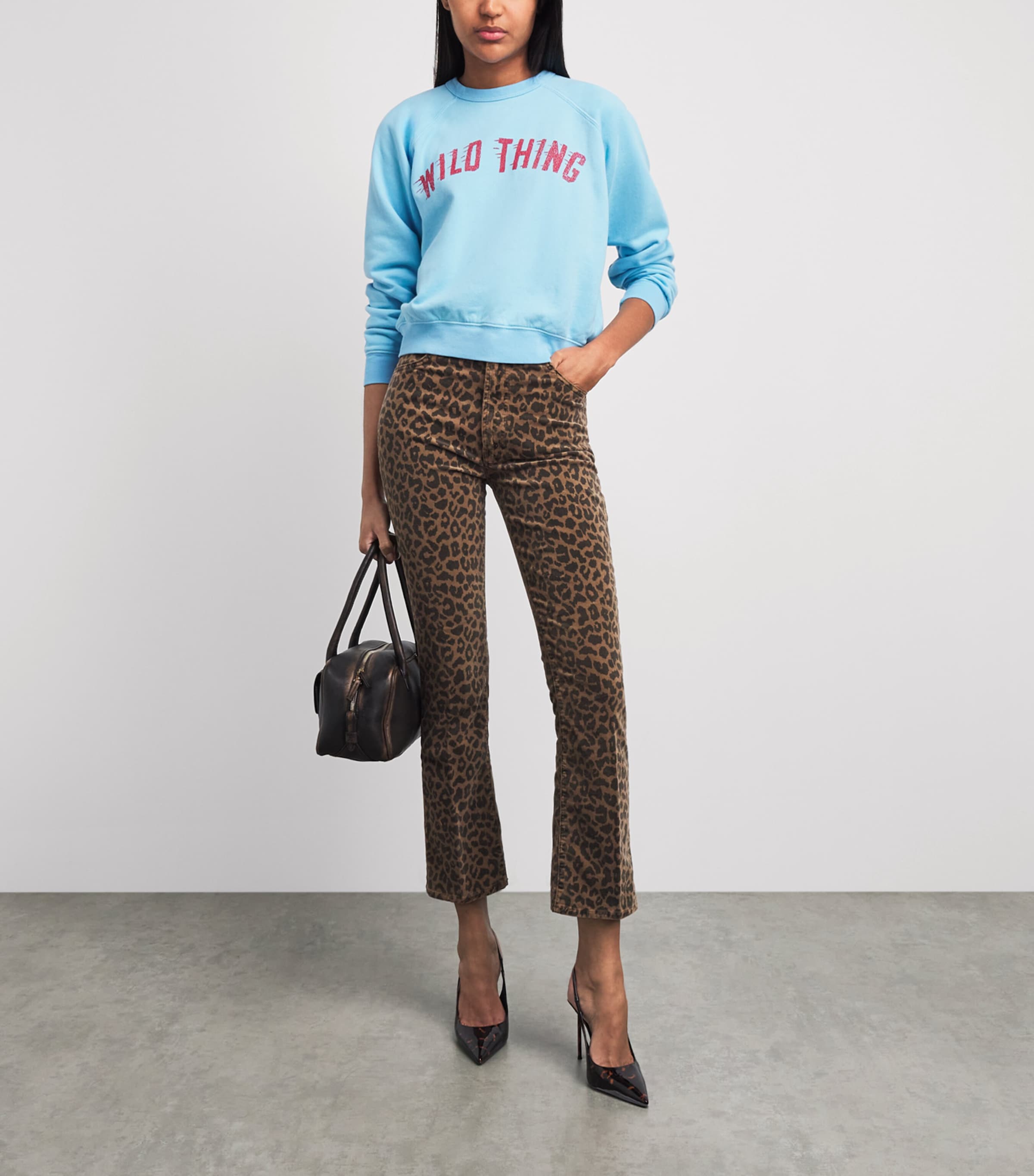 MOTHER Womens Cotton The Concert Sweatshirt Wild Thing Image 2