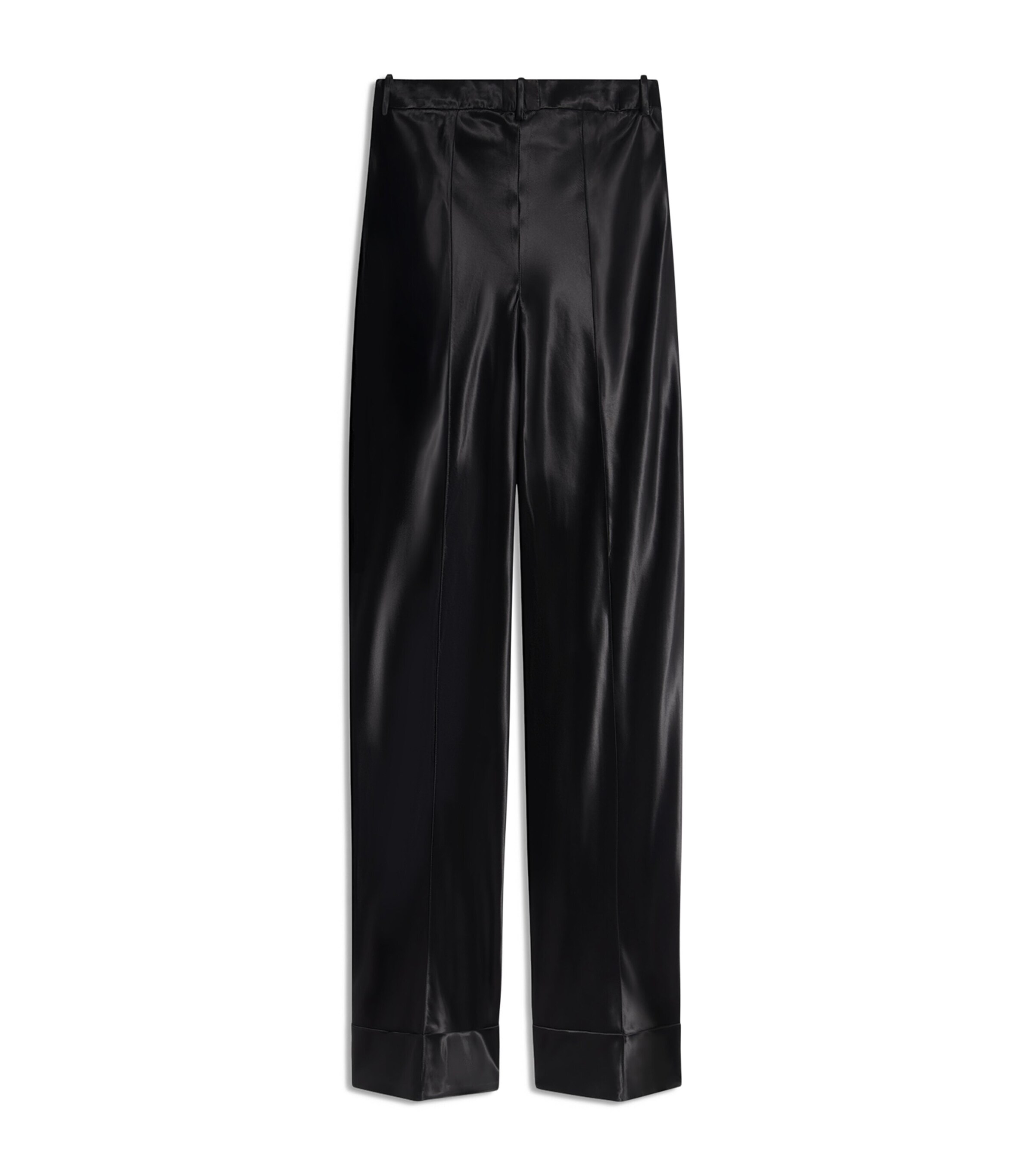 Schiaparelli Womens Satin Bias-Cut Trousers Black Image 4