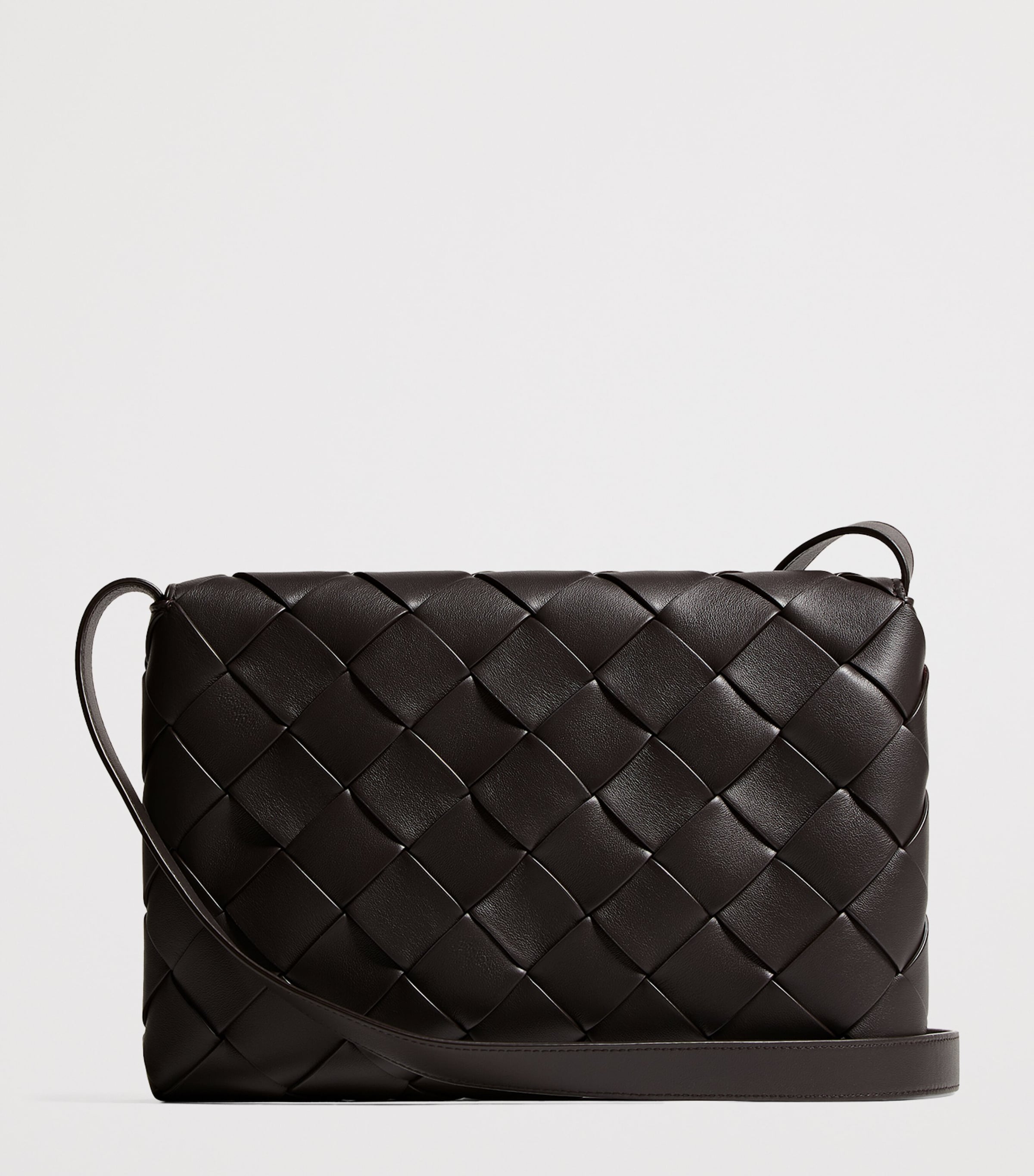 Bottega Veneta Large Leather Intreccio Diago Cross-Body Bag Image 6